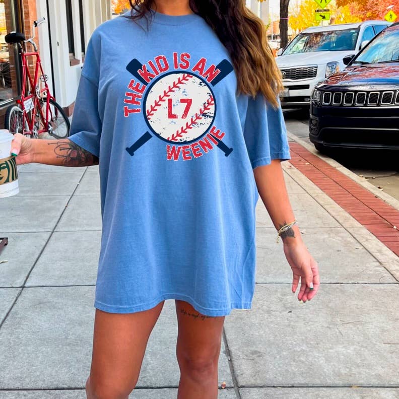 The Kid Is An L-7 Weenie Comfort Color Graphic Tee Hoodie, Sweatshirt | PodTeesHub.com