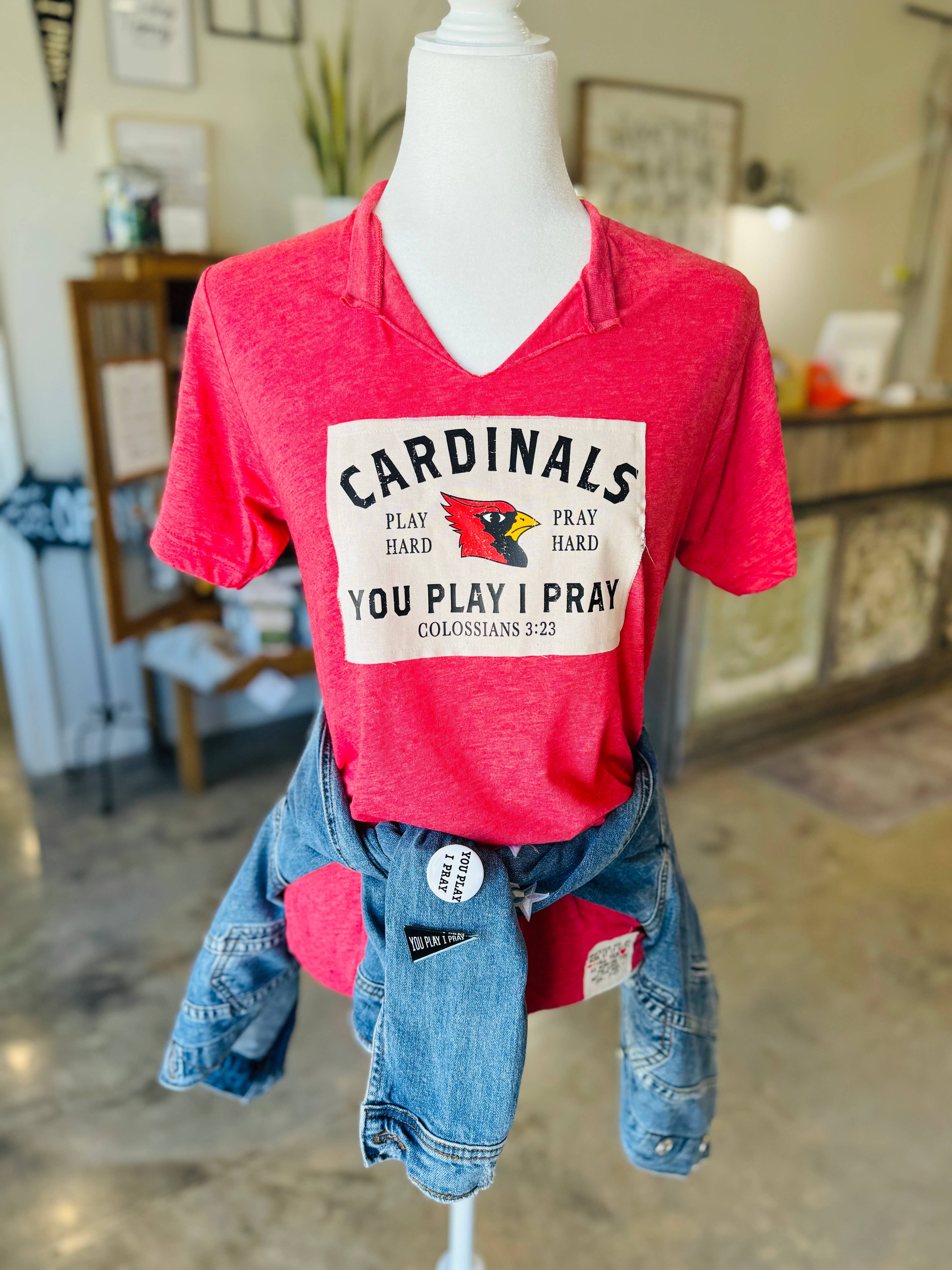 Custom Patch V-Neck | Gameday |  Graphic Tee Hoodie, Sweatshirt | PodTeesHub.com