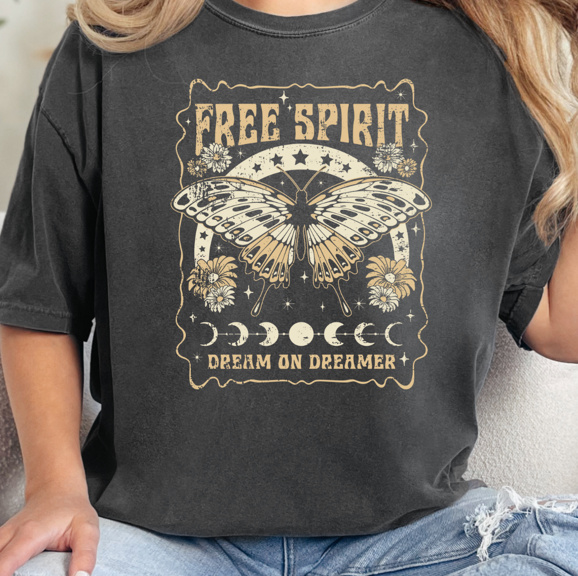 Free Spirit Comfort Color Tee Hoodie, Sweatshirt | PodTeesHub.com