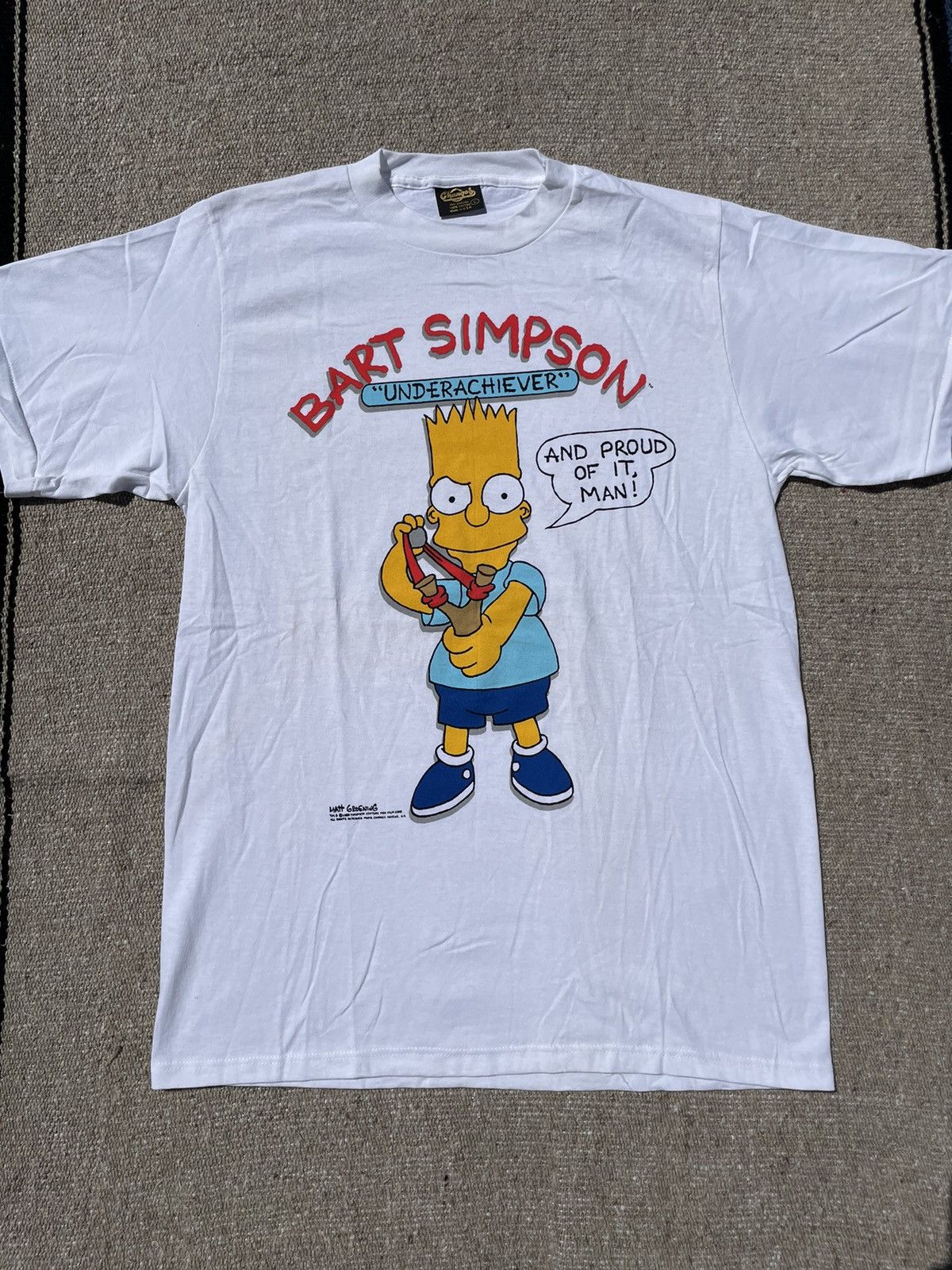 Deadstock Vintage 1989 Simpsons Bart Underachiever Tee Shirt Hoodie, Sweatshirt | PodTeesHub.com