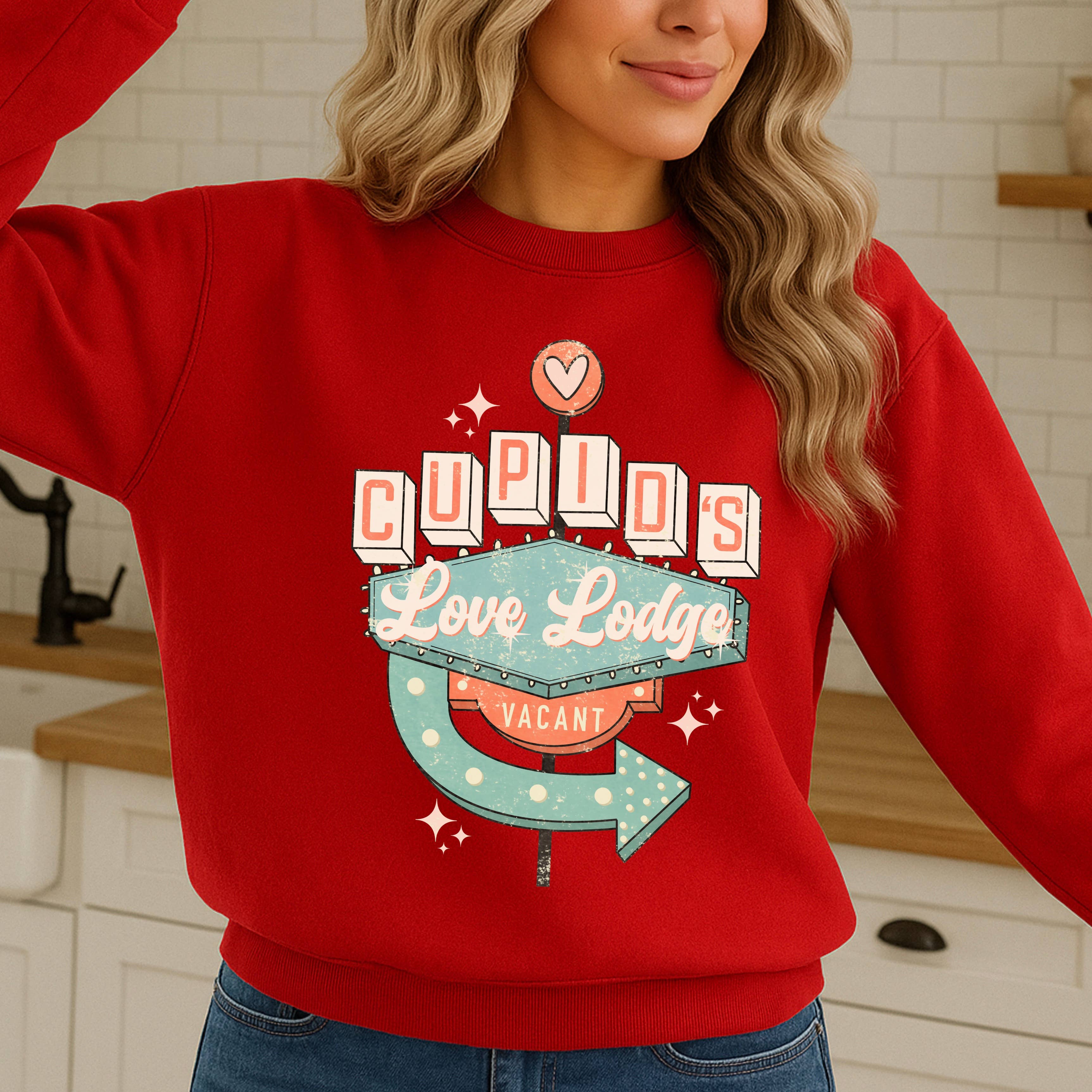 Cupid’S Love Lounge Valentine Sweatshirt | Gildan Brand T-Shirts, Hoodie | PodTeesHub.com
