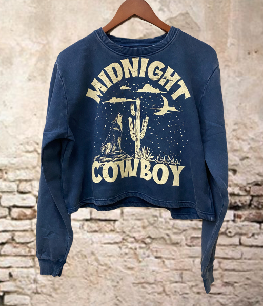 Midnight Cowboy Cropped Crew Sweatshirt (Copy) T-Shirts, Hoodie | PodTeesHub.com