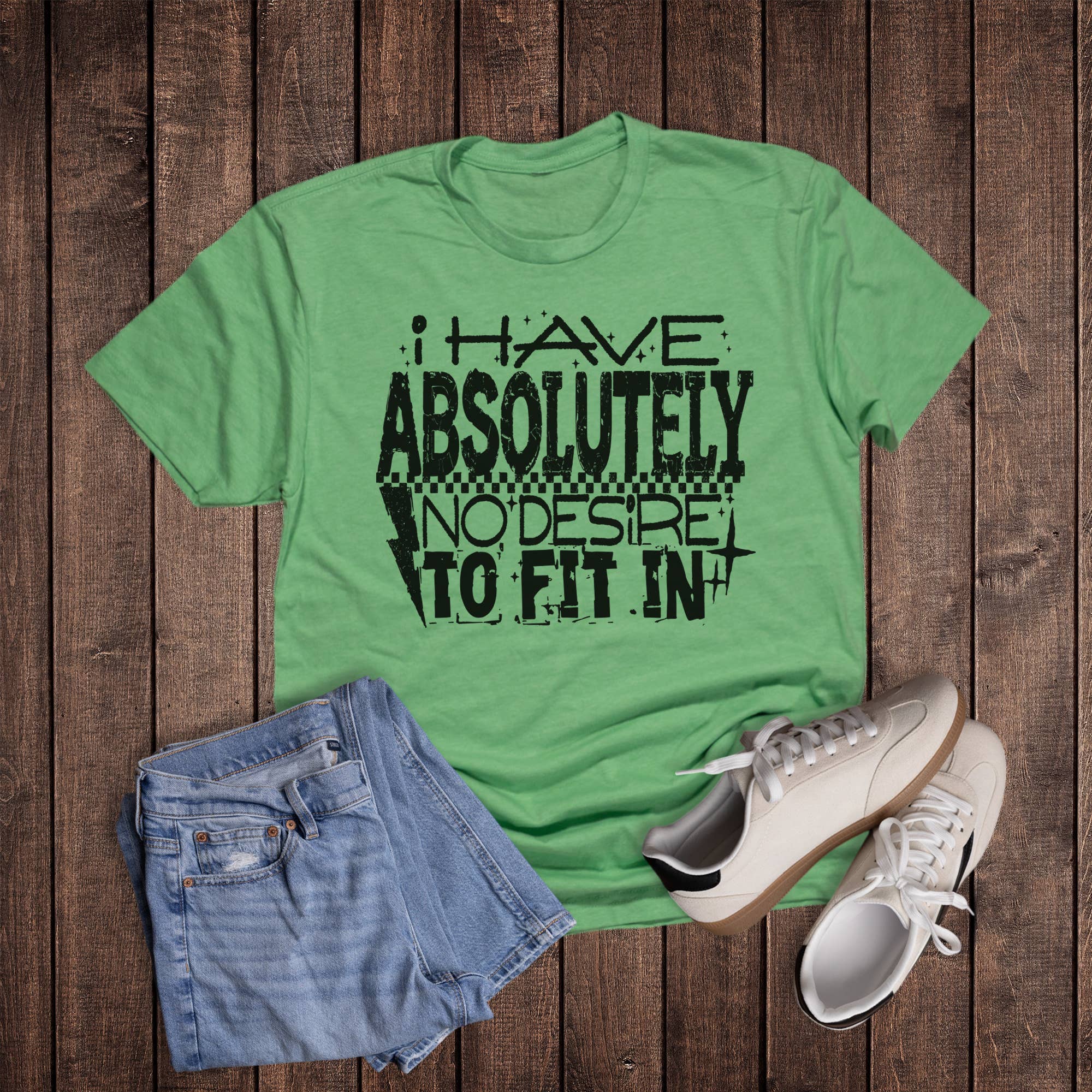 No Desire To Fit in Graphic Tee Hoodie, Sweatshirt | PodTeesHub.com