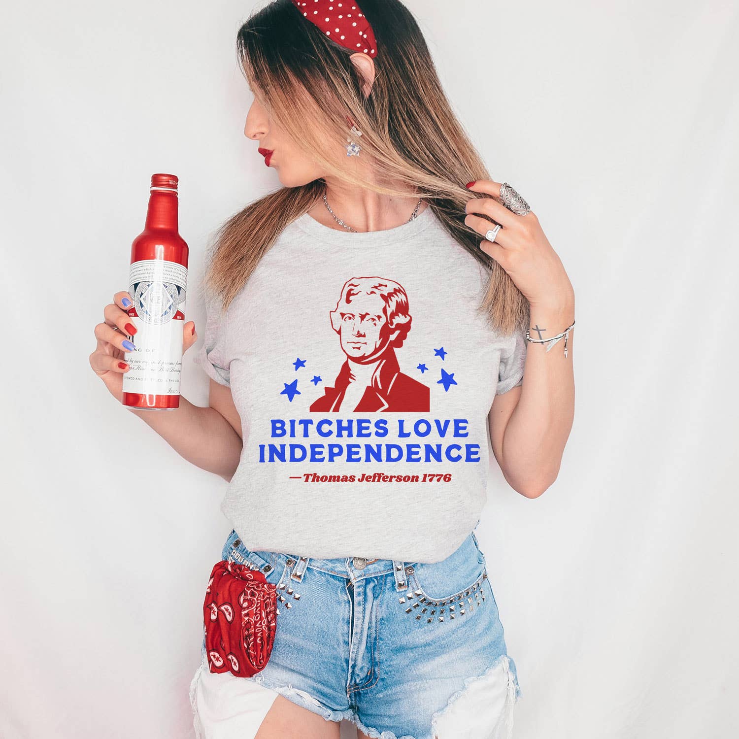 Bitches Love Independence Tee Hoodie, Sweatshirt | PodTeesHub.com