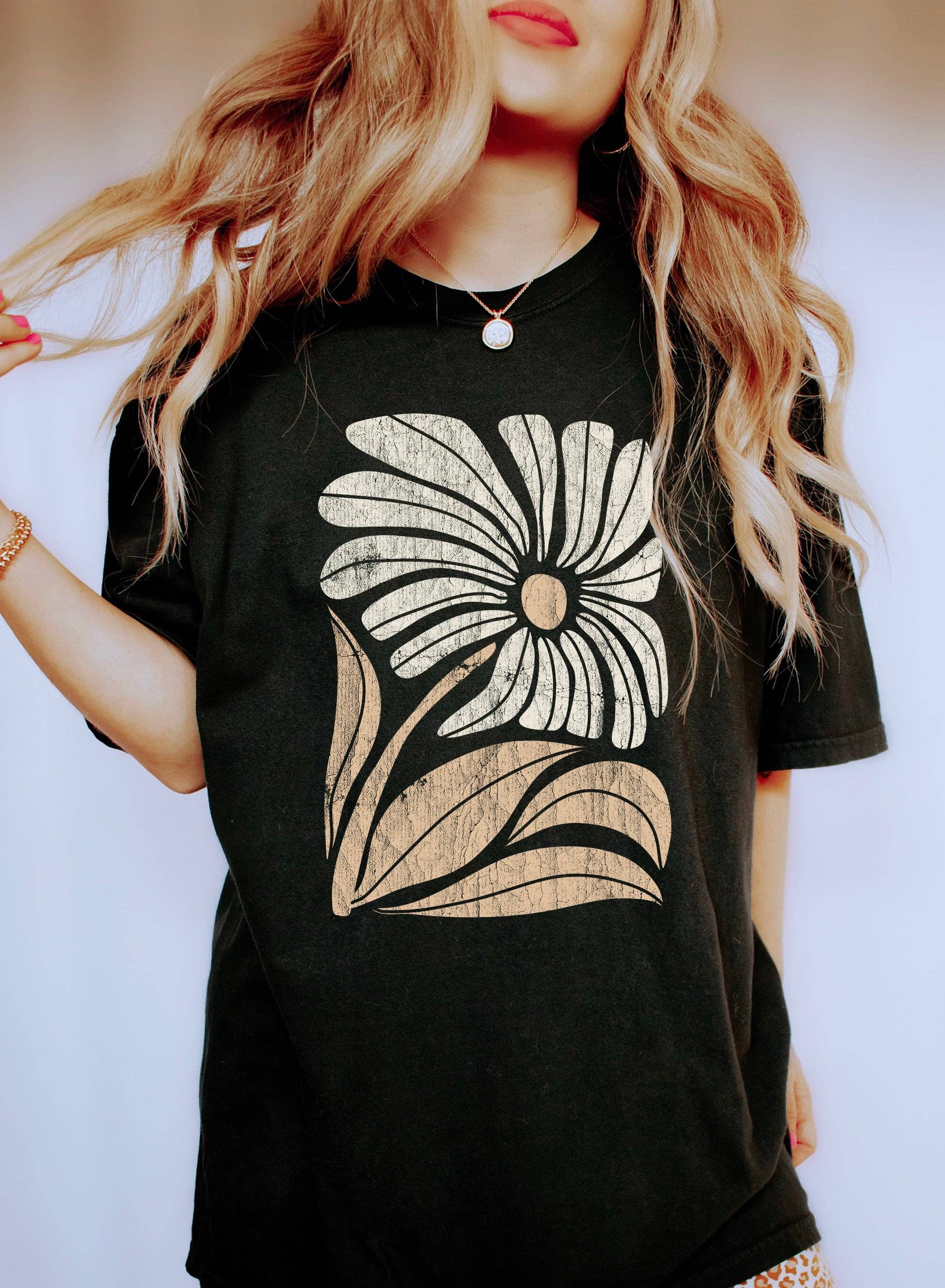 Boho Floral Cr Vintage T-Shirt Hoodie, Sweatshirt | PodTeesHub.com