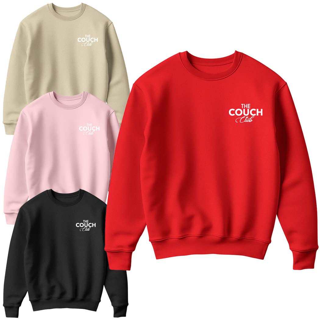 The Couch Club Text Logo Print Fleece Sweatshirt T-Shirts, Hoodie | PodTeesHub.com