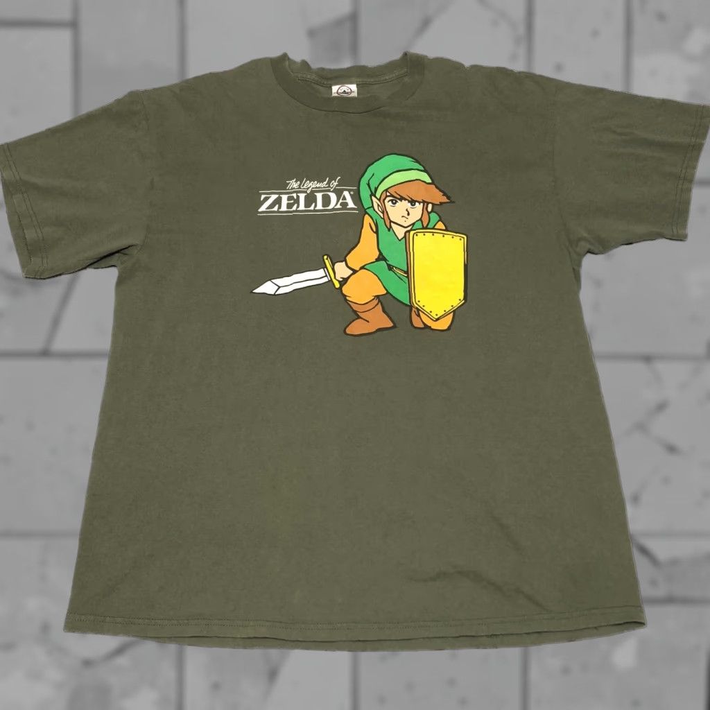 Vintage Delta Zelda Video Game T Shirt Men Xl Green Short Sleeve Logo Graphic 2000s Retro Hoodie, Sweatshirt | PodTeesHub.com