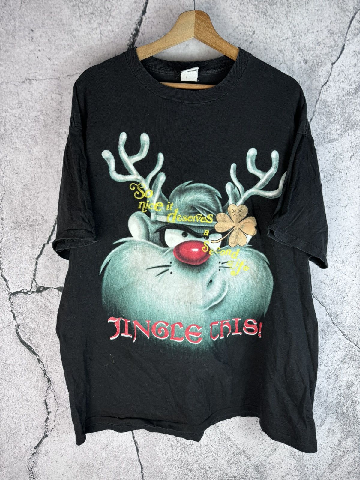 Vintage 1997 Crable Taz Christmas Tee T Shirt Hoodie, Sweatshirt | PodTeesHub.com