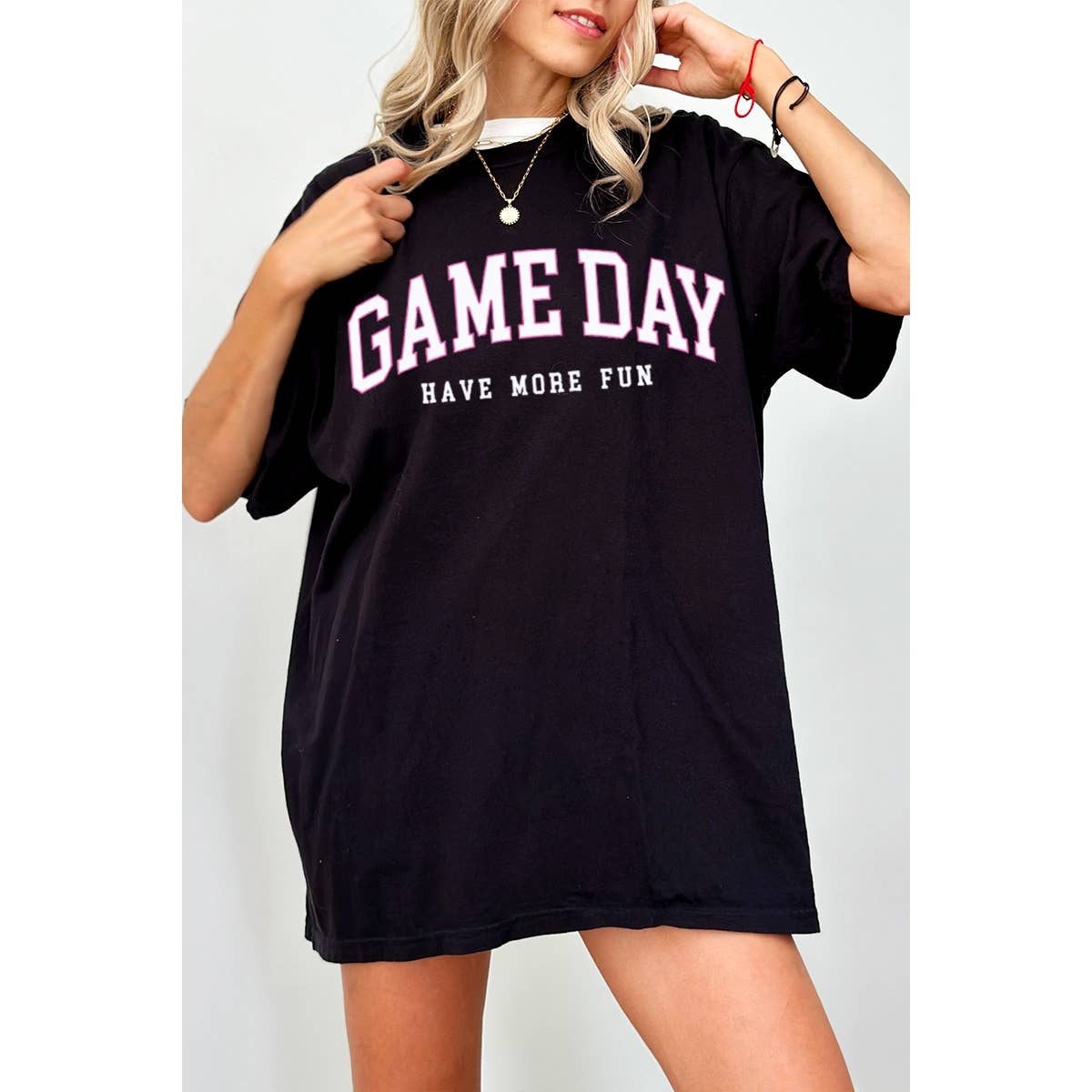 Game Day Graphic Puff Graphic Oversized Tee Hoodie, Sweatshirt | PodTeesHub.com