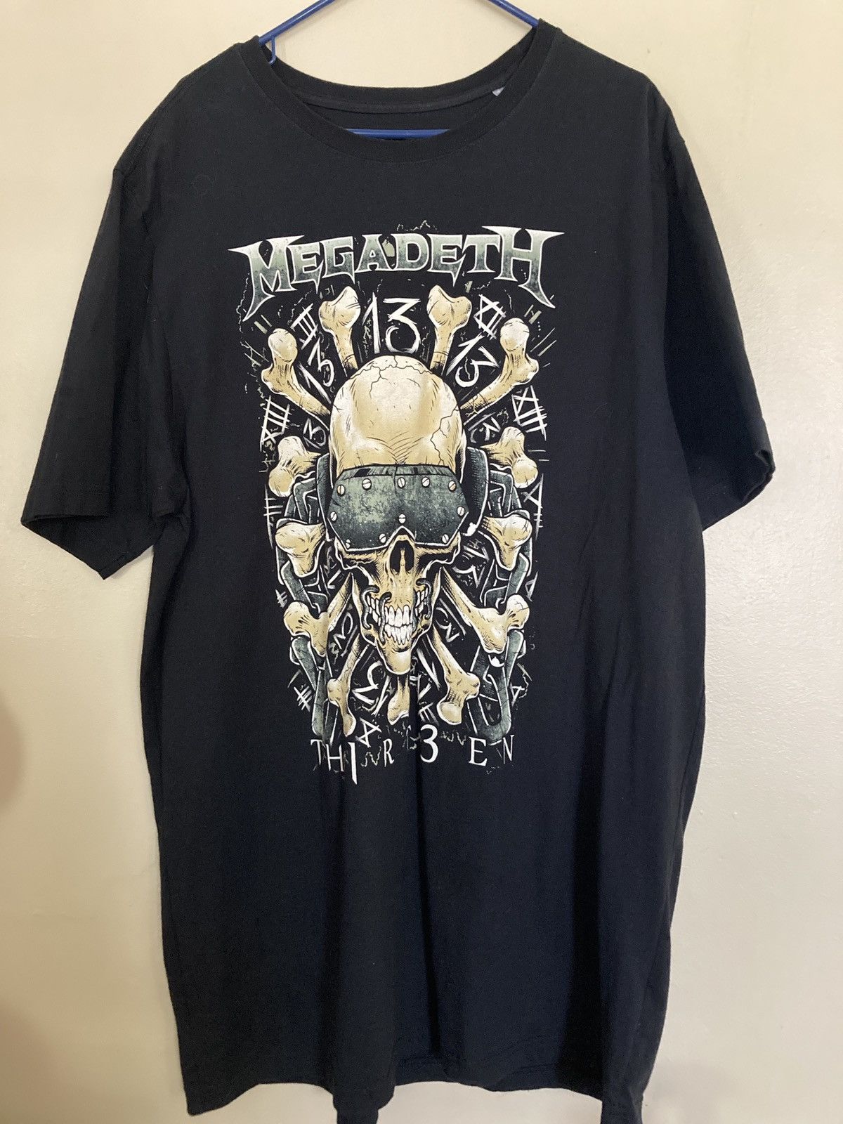 Band Tees Megadeath 13 Thirteen Xxl 2xl Tee Shirt Tall Black Rock Vtg Hoodie, Sweatshirt | PodTeesHub.com