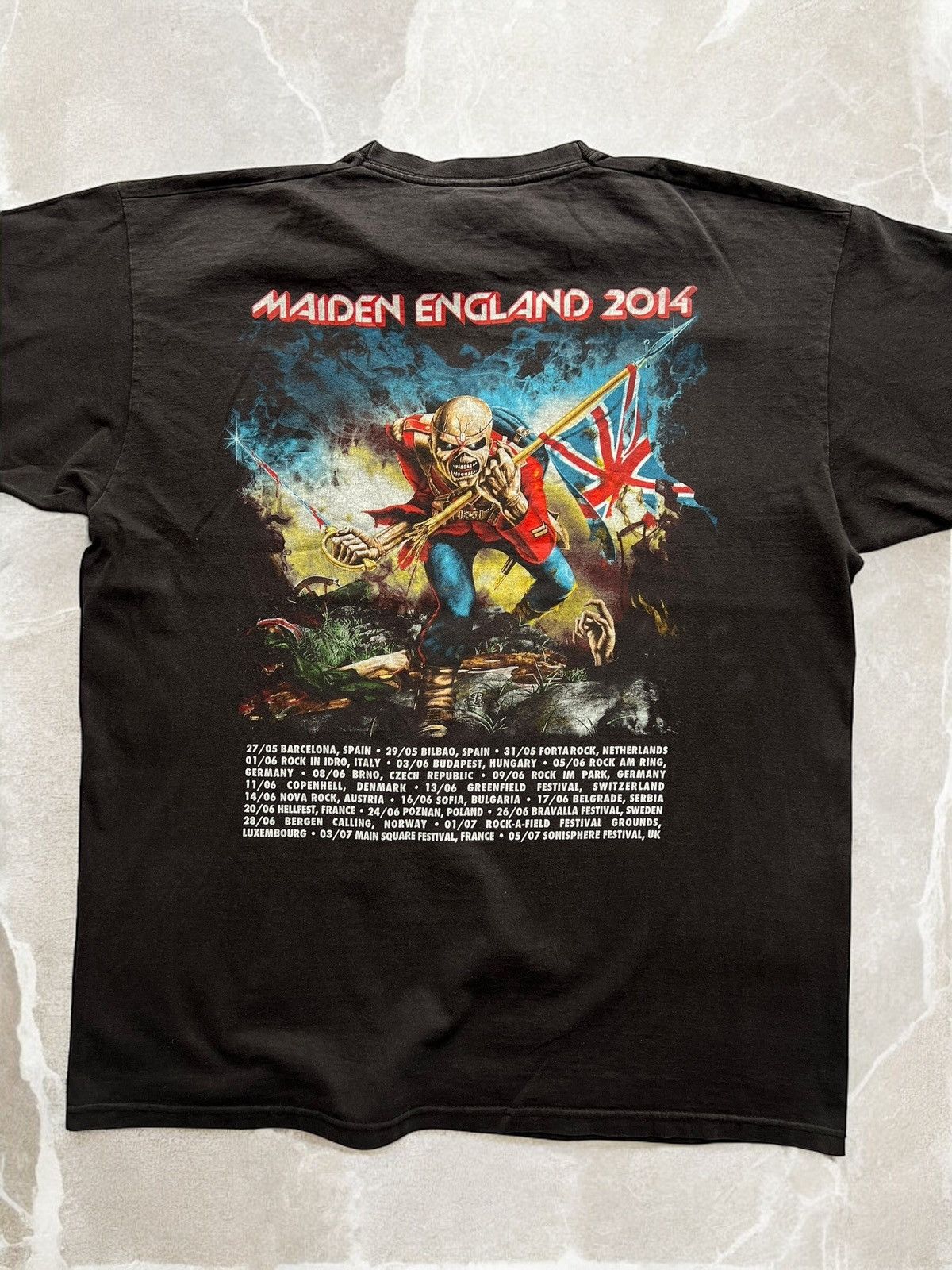 Iron Maiden X Vintage Iron Maiden 2014 England Tour Vintage Tee T Shirt Skull Y2k Hoodie, Sweatshirt | PodTeesHub.com