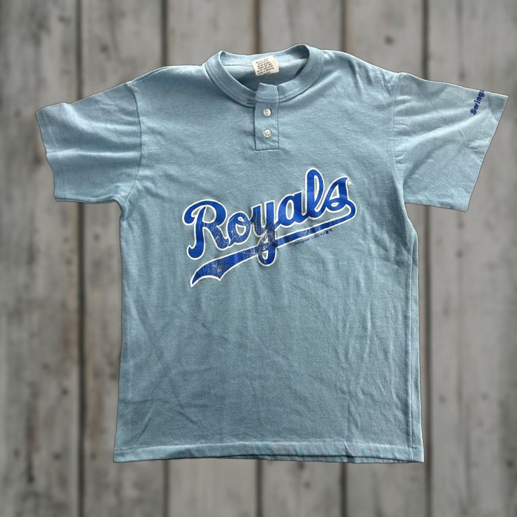 Mlb Vintage Kansas City Royals Shirt Youth Xl Swingster Baseball Mlb Tee 80s 1980 Hoodie, Sweatshirt | PodTeesHub.com