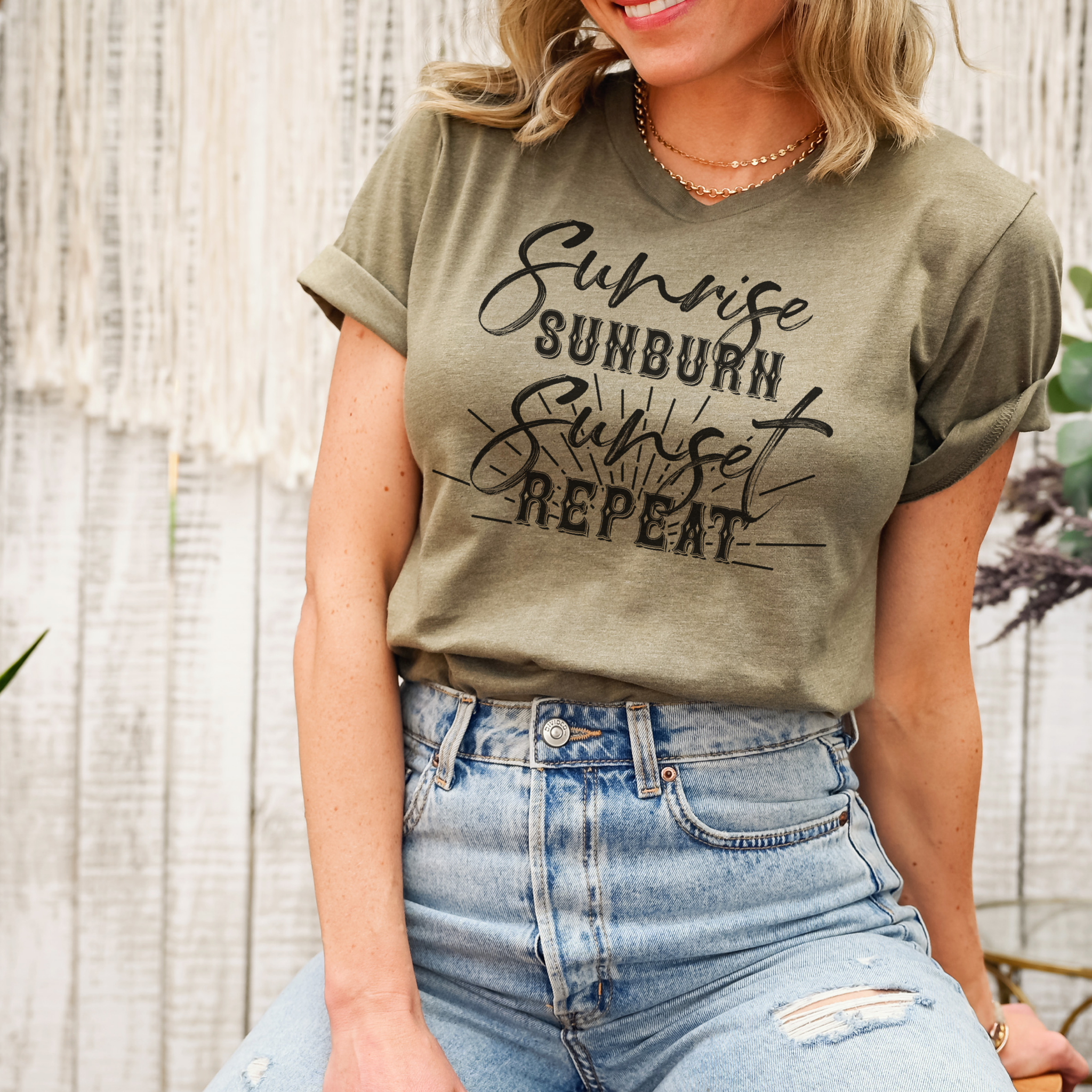Sunrise Sunburn Sunset Repeat T-Shirt Hoodie, Sweatshirt | PodTeesHub.com