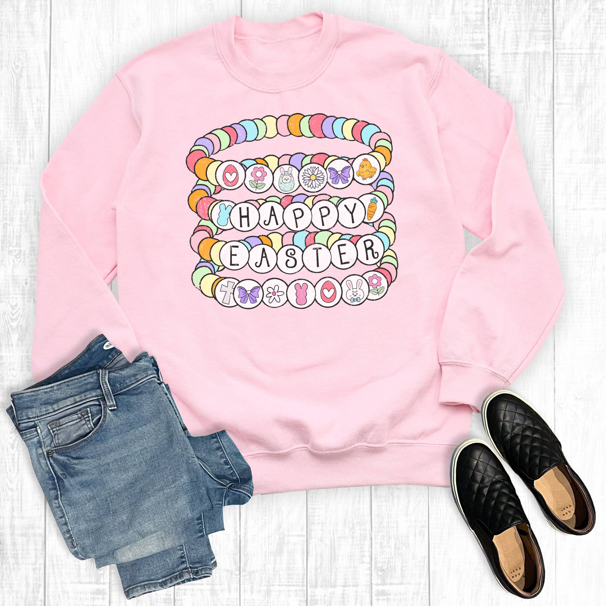 Happy Easter Friendship Bracelet Sweatshirt T-Shirts, Hoodie | PodTeesHub.com