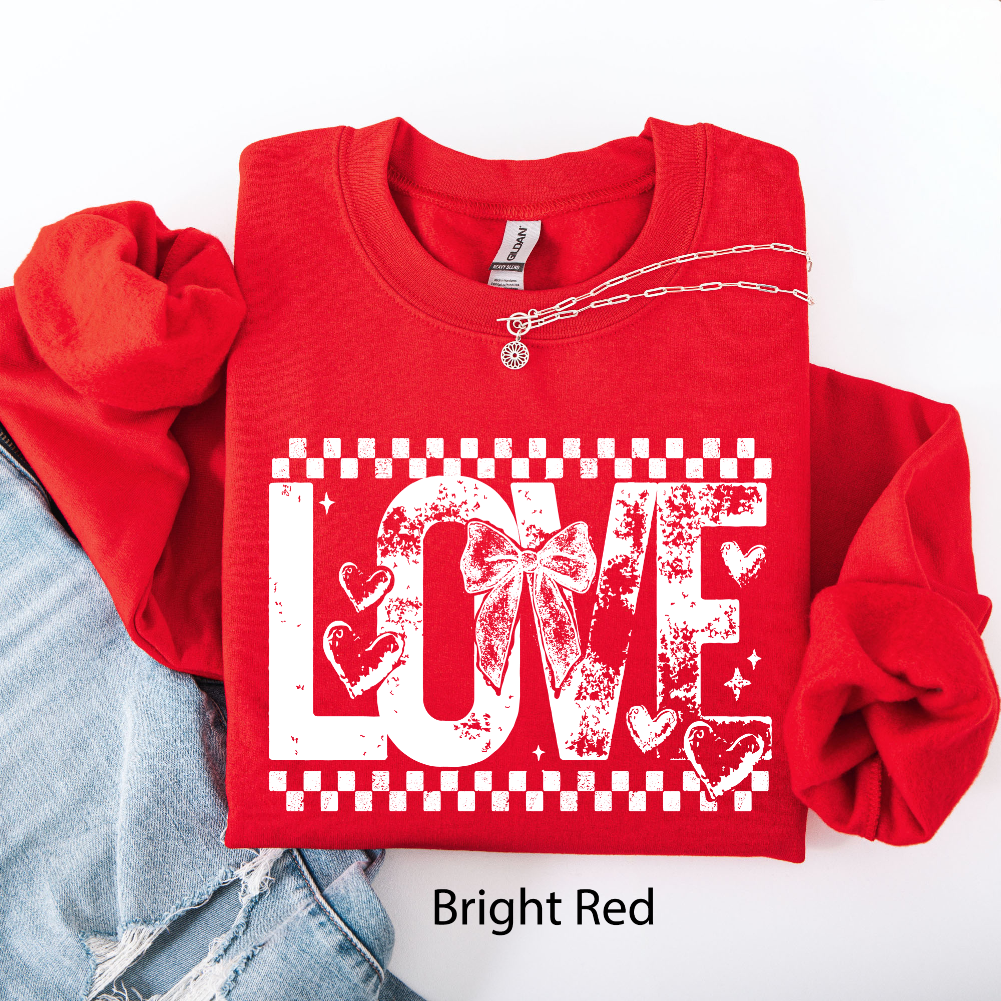 Love, Checkered, Hearts, Valentine's Day, Retro Sweatshirt T-Shirts, Hoodie | PodTeesHub.com