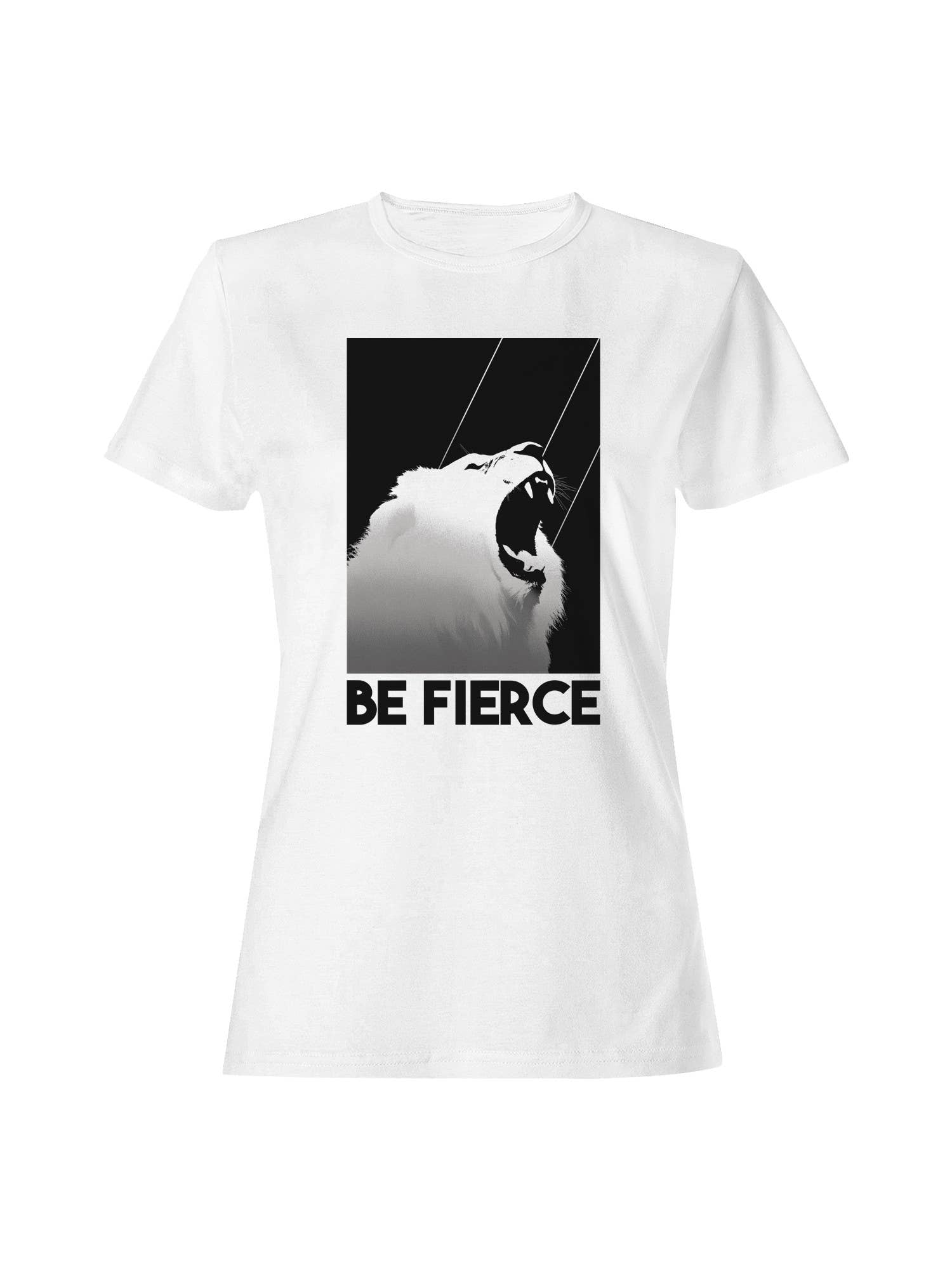 Fierce Lion Roar Motivation Women's T-Shirt Hoodie, Sweatshirt | PodTeesHub.com