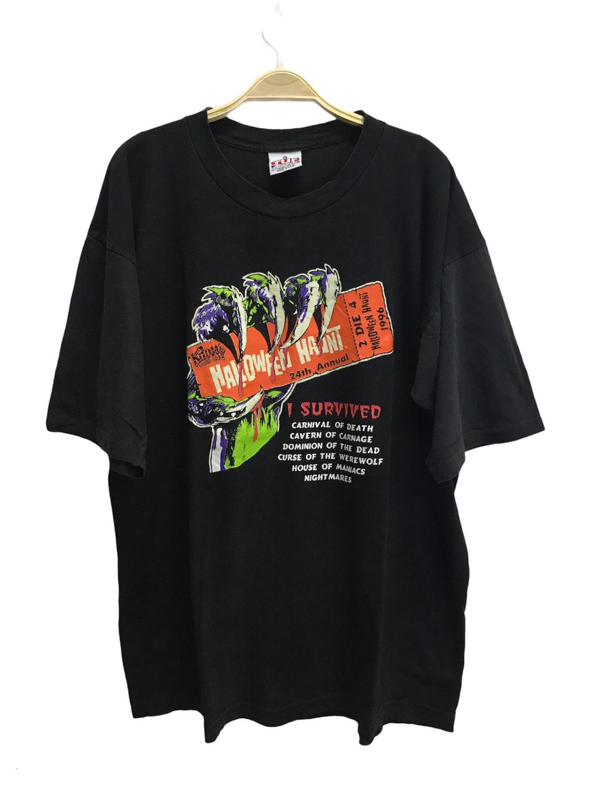 Vintage 90s Knott S Scary Farm Halloween Haunt Shirt Hoodie, Sweatshirt | PodTeesHub.com