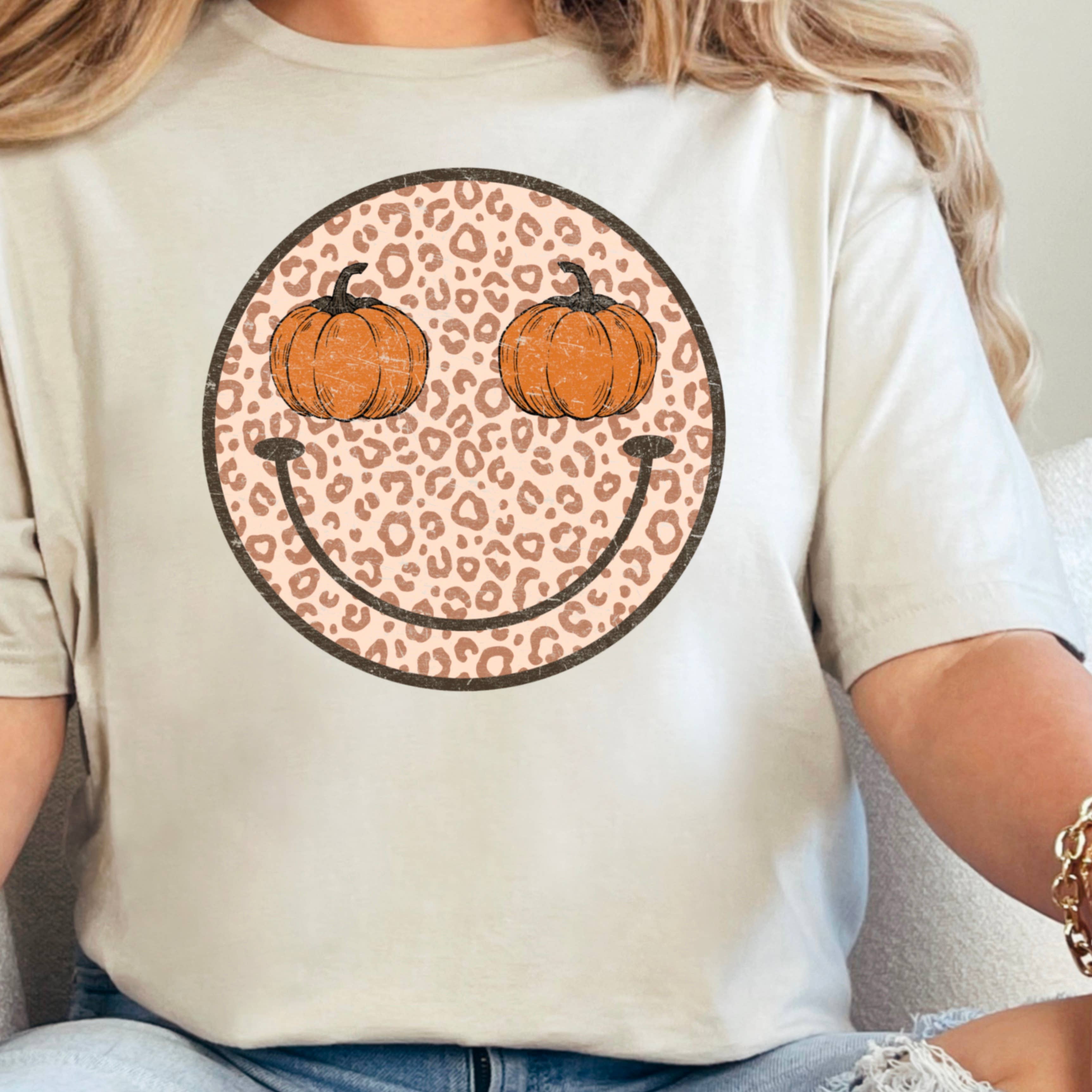 Leopard Pumpkin Fall 2025  Graphic Tee | Gildan Hoodie, Sweatshirt | PodTeesHub.com