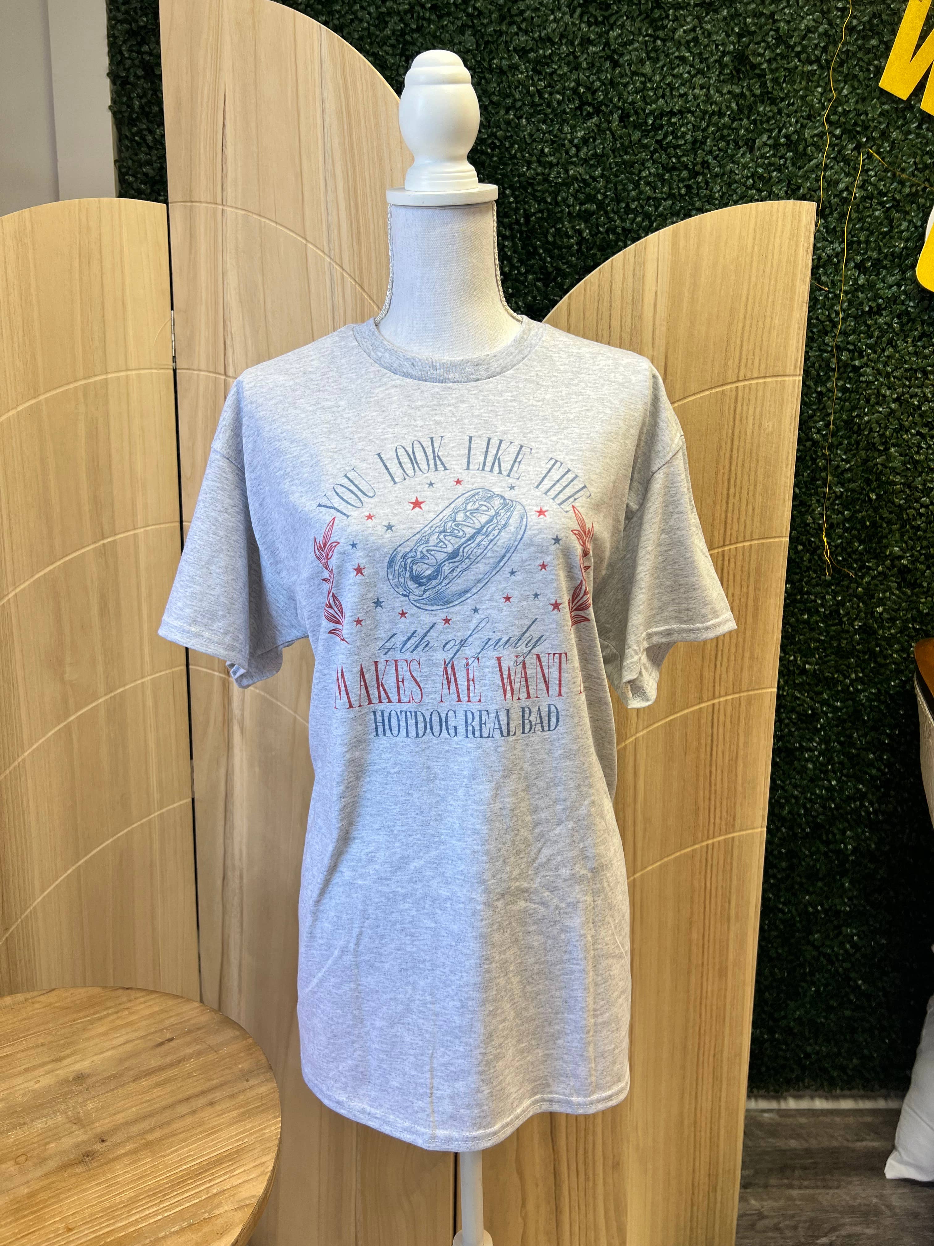 You Look Like the 4th of July On Ash Gray Tee Hoodie, Sweatshirt | PodTeesHub.com