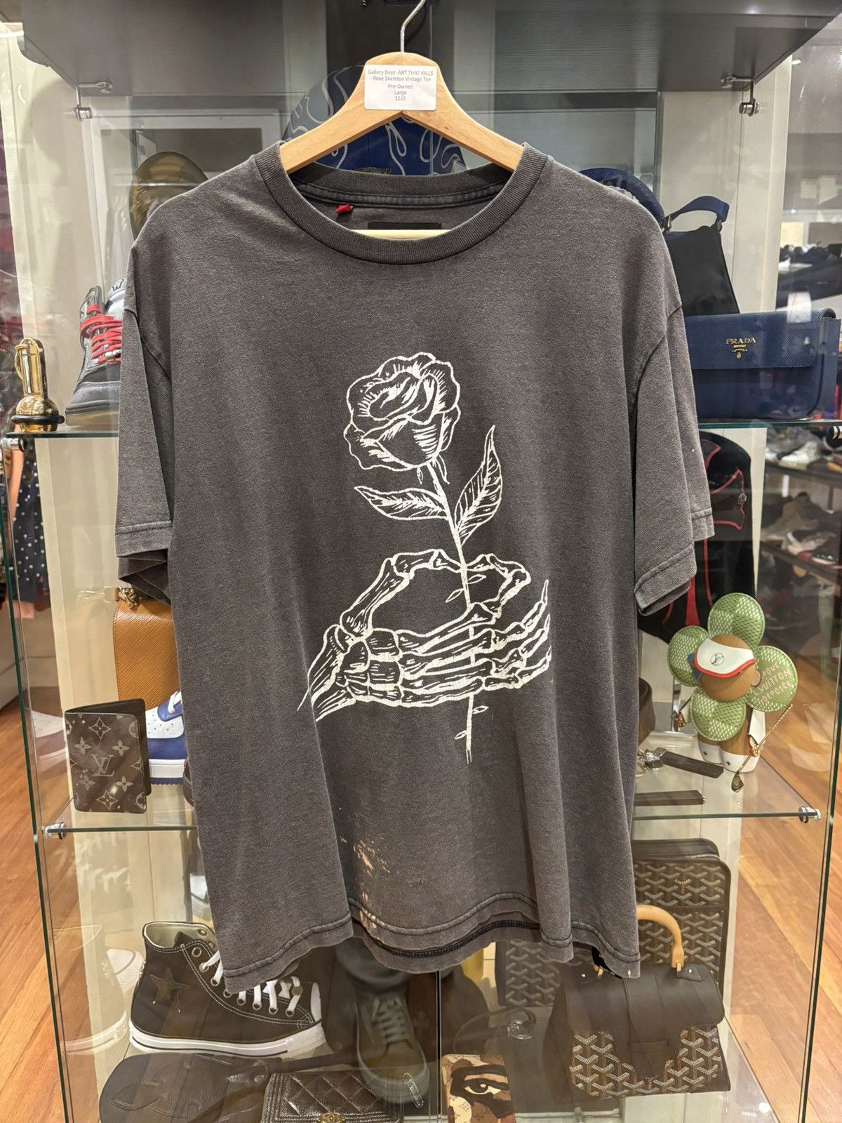 Dept Gallery Dept Art That Kills Rose Skeleton Vintage Tee Hoodie, Sweatshirt | PodTeesHub.com