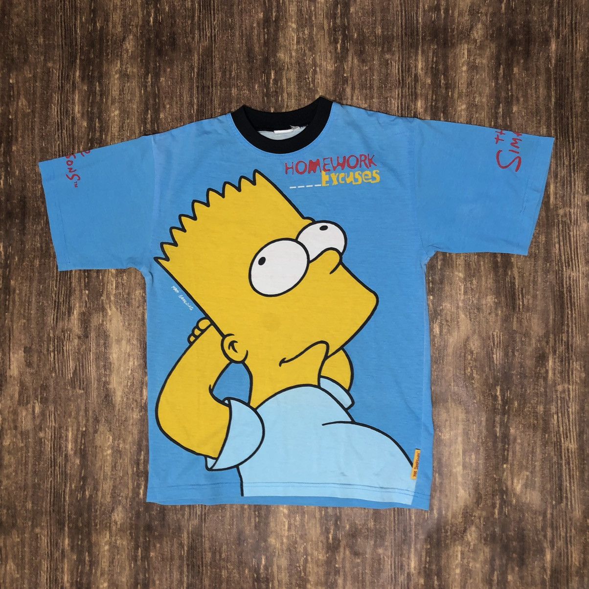 Vintage 90s Bart Simpson Big Print Tshirt Hoodie, Sweatshirt | PodTeesHub.com