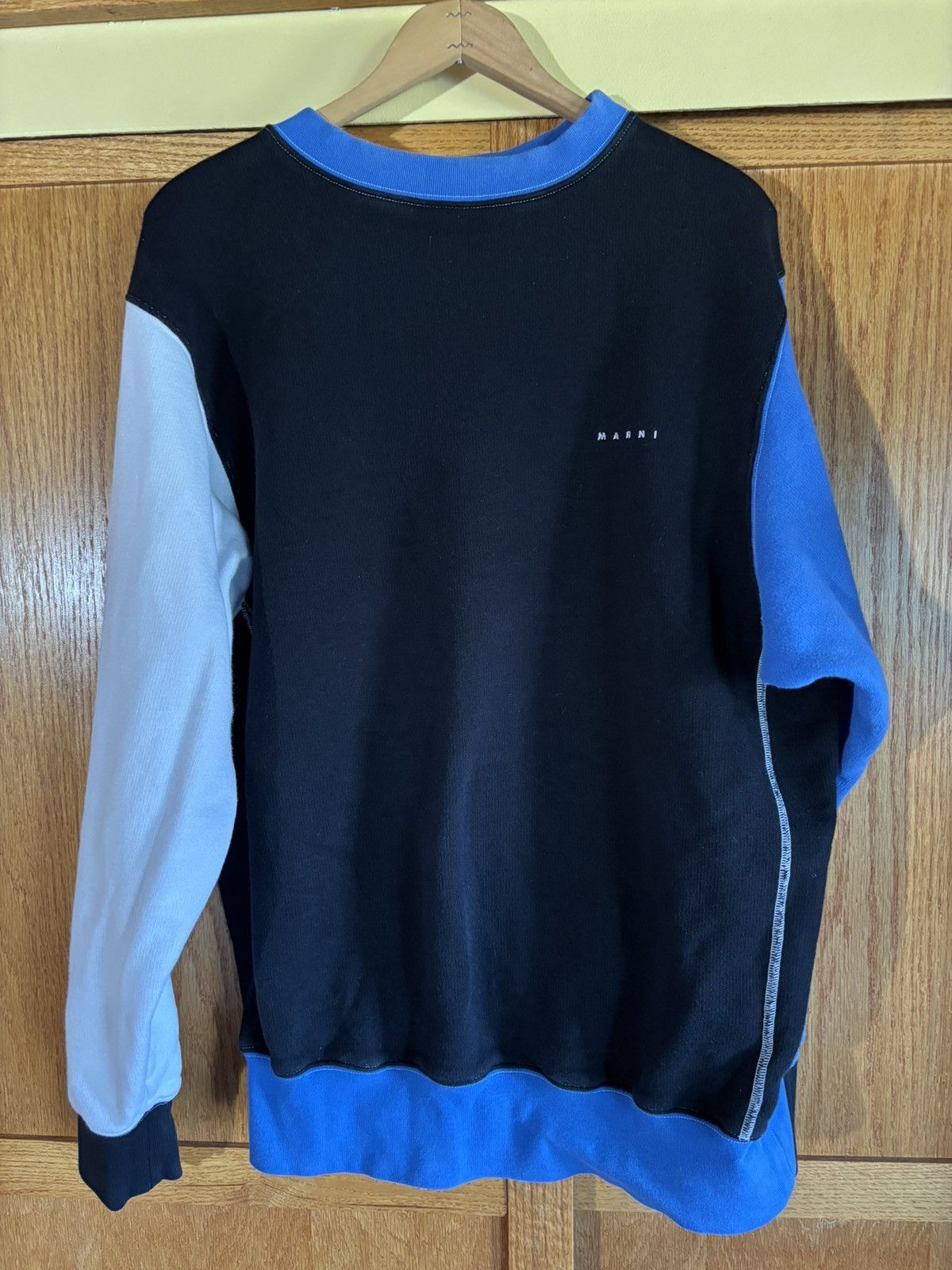 Marni Logo Crewneck Hoodie Color Block T-Shirts, Sweatshirt | PodTeesHub.com