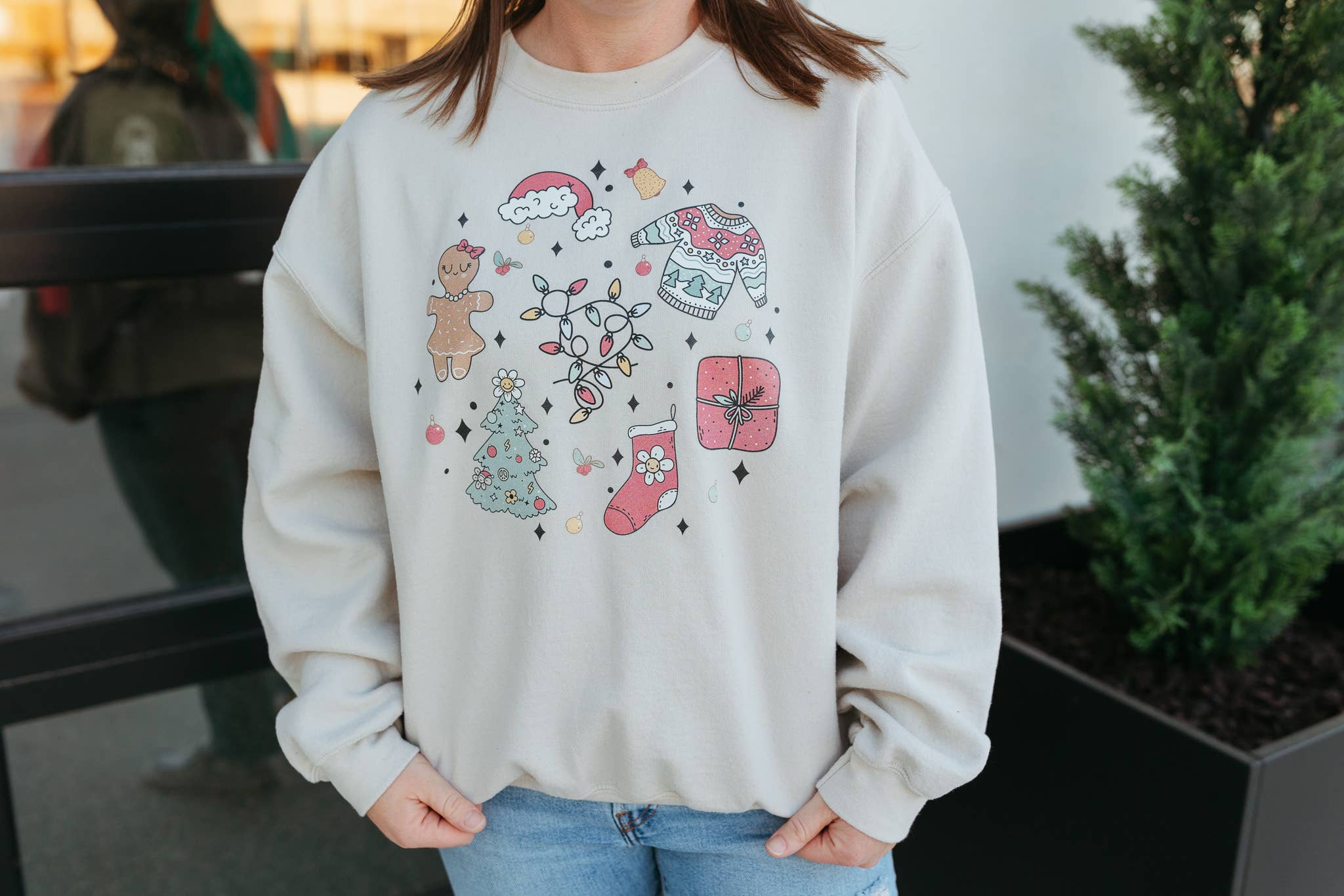 Festive Christmas Graphic Sweatshirt - Christmas Holiday T-Shirts, Hoodie | PodTeesHub.com