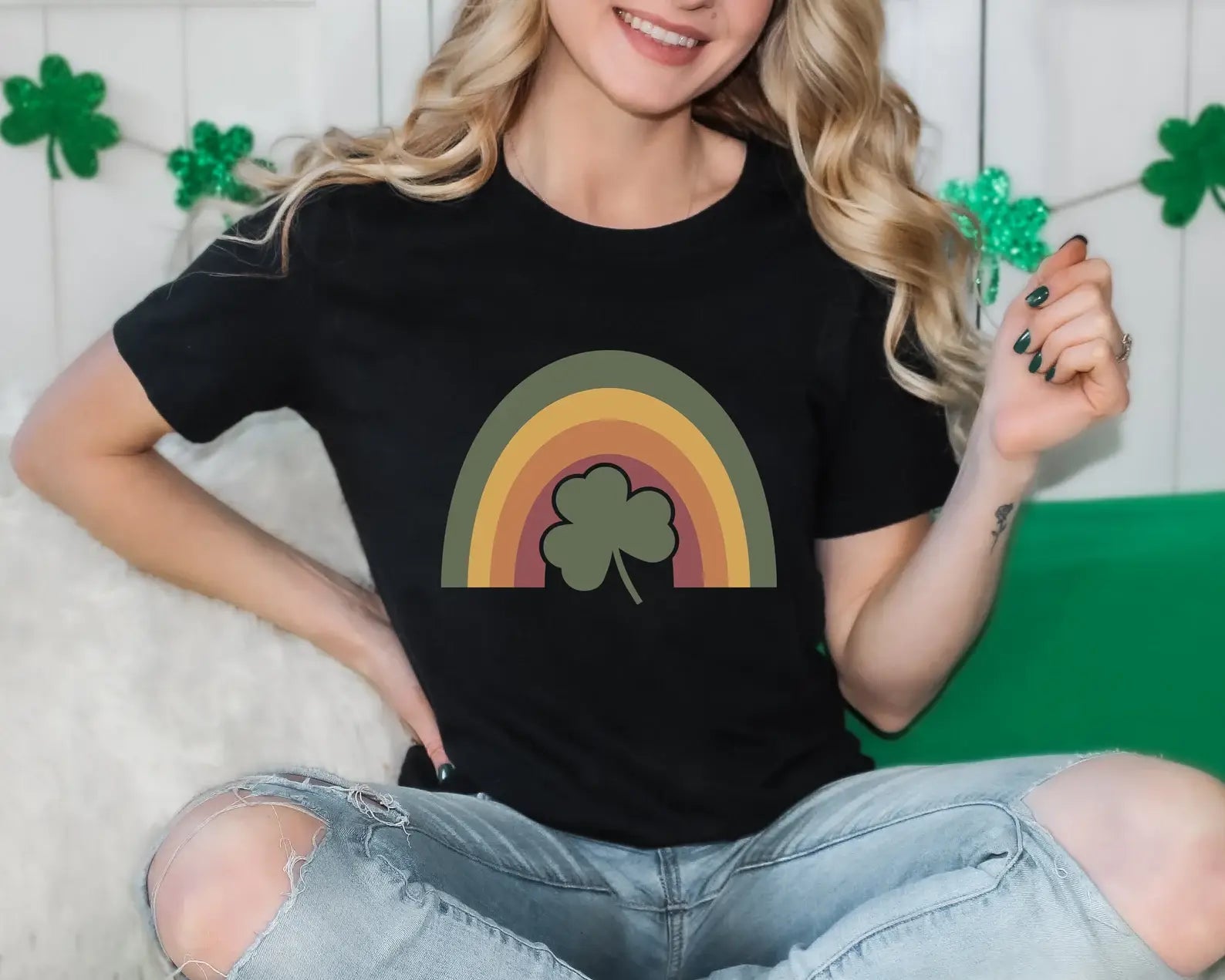 St Patrick's Day Shamrock T-Shirt Hoodie, Sweatshirt | PodTeesHub.com
