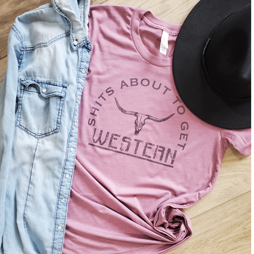 Shits About To Get Western Rodeo Graphic Tee Hoodie, Sweatshirt | PodTeesHub.com