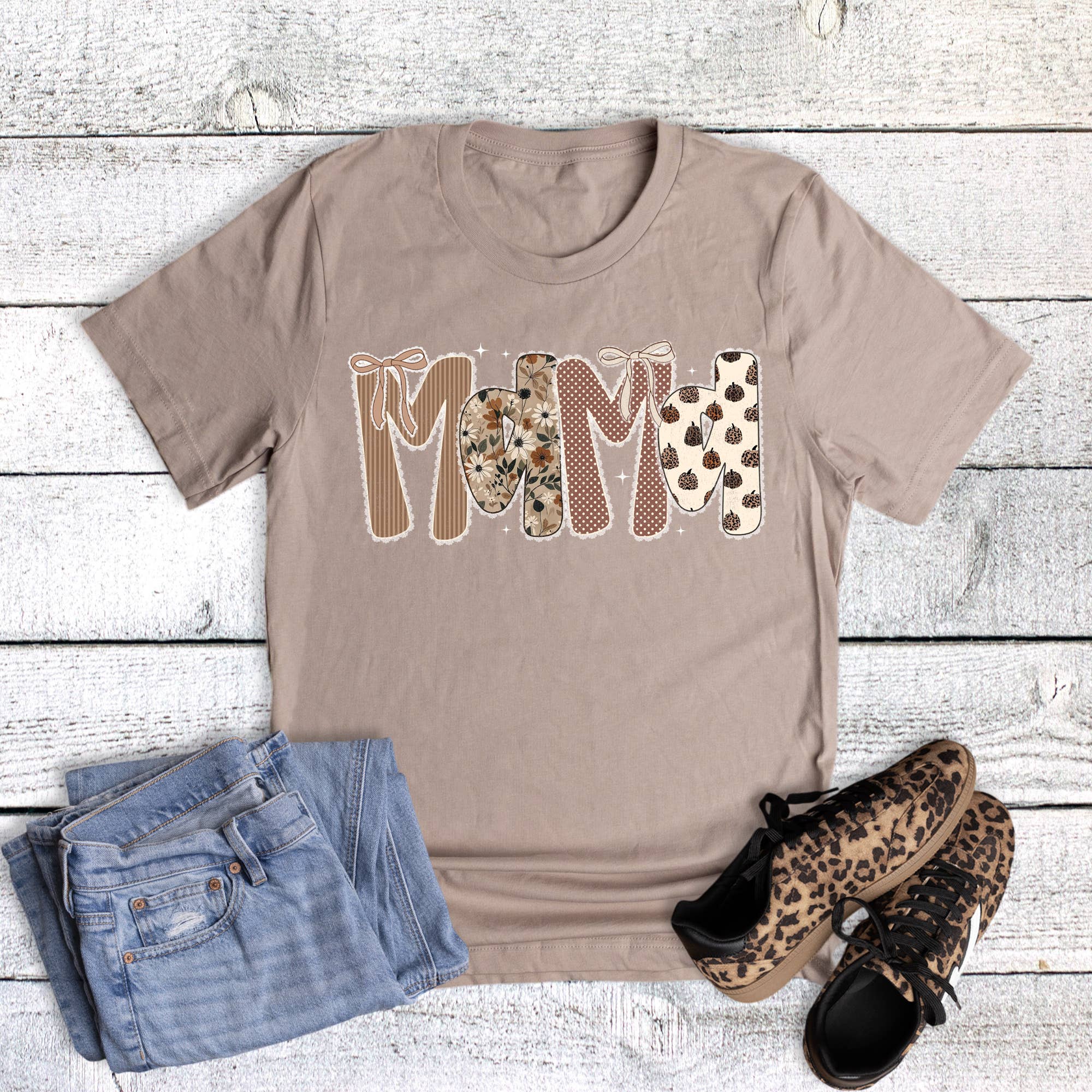 Fall Coquette Mama Graphic Tee Hoodie, Sweatshirt | PodTeesHub.com