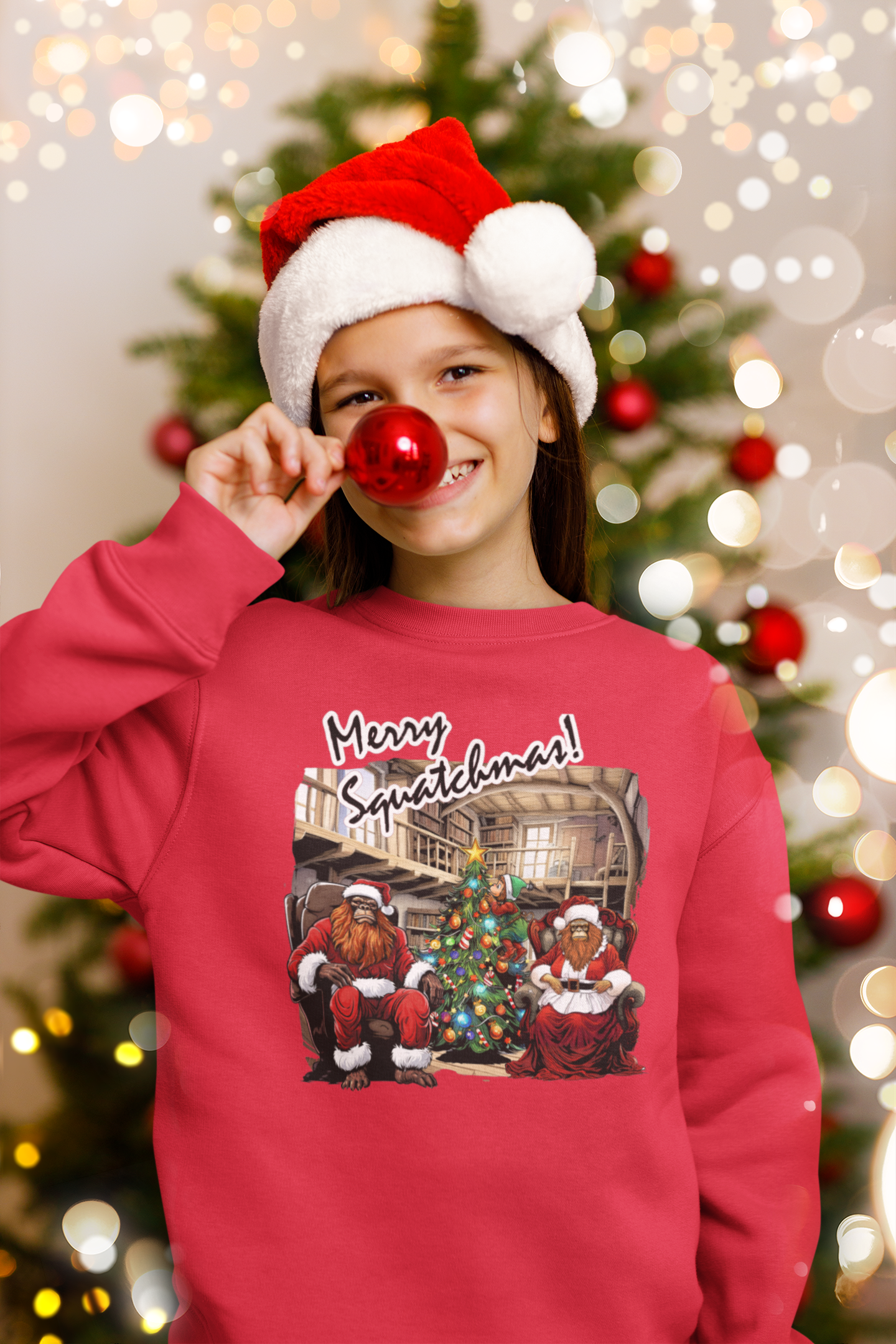 Santa Squatch & Mrs Squatch Christmas Sweatshirt T-Shirts, Hoodie | PodTeesHub.com