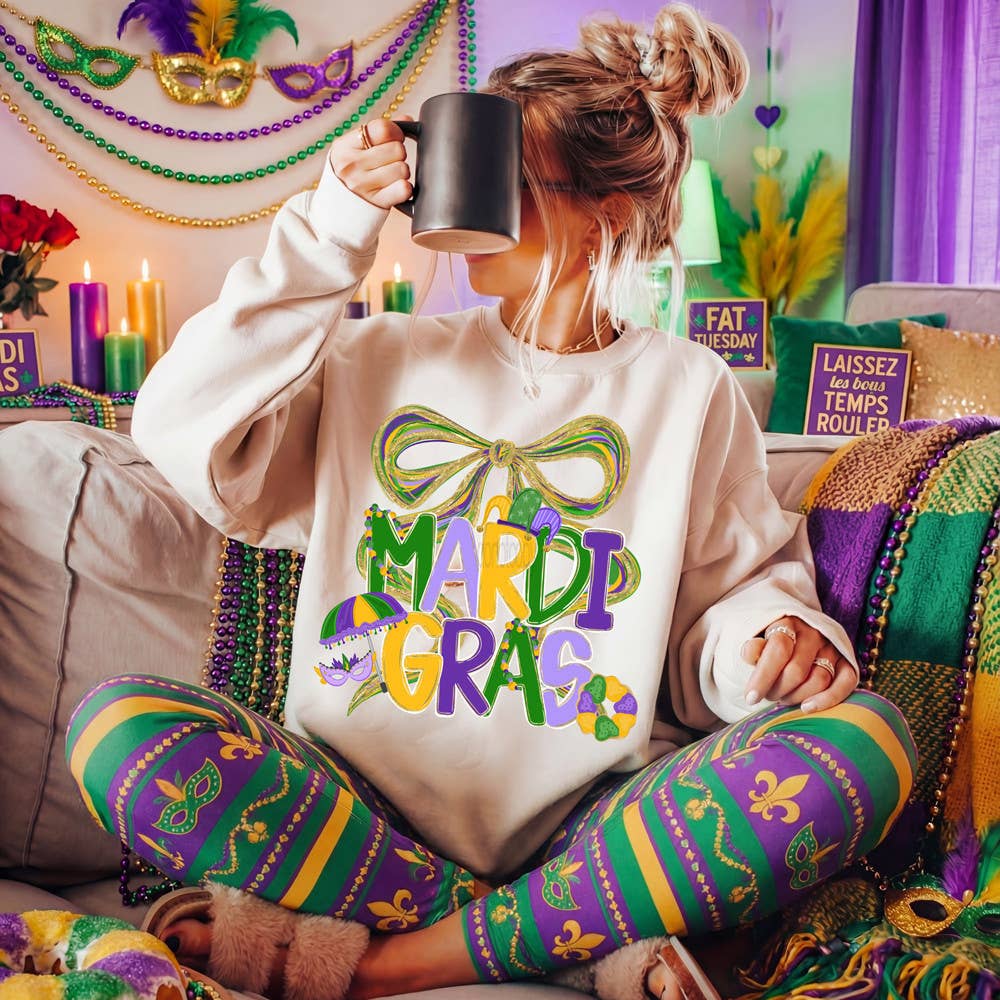Patterned Mardi Gras Sweatshirt T-Shirts, Hoodie | PodTeesHub.com