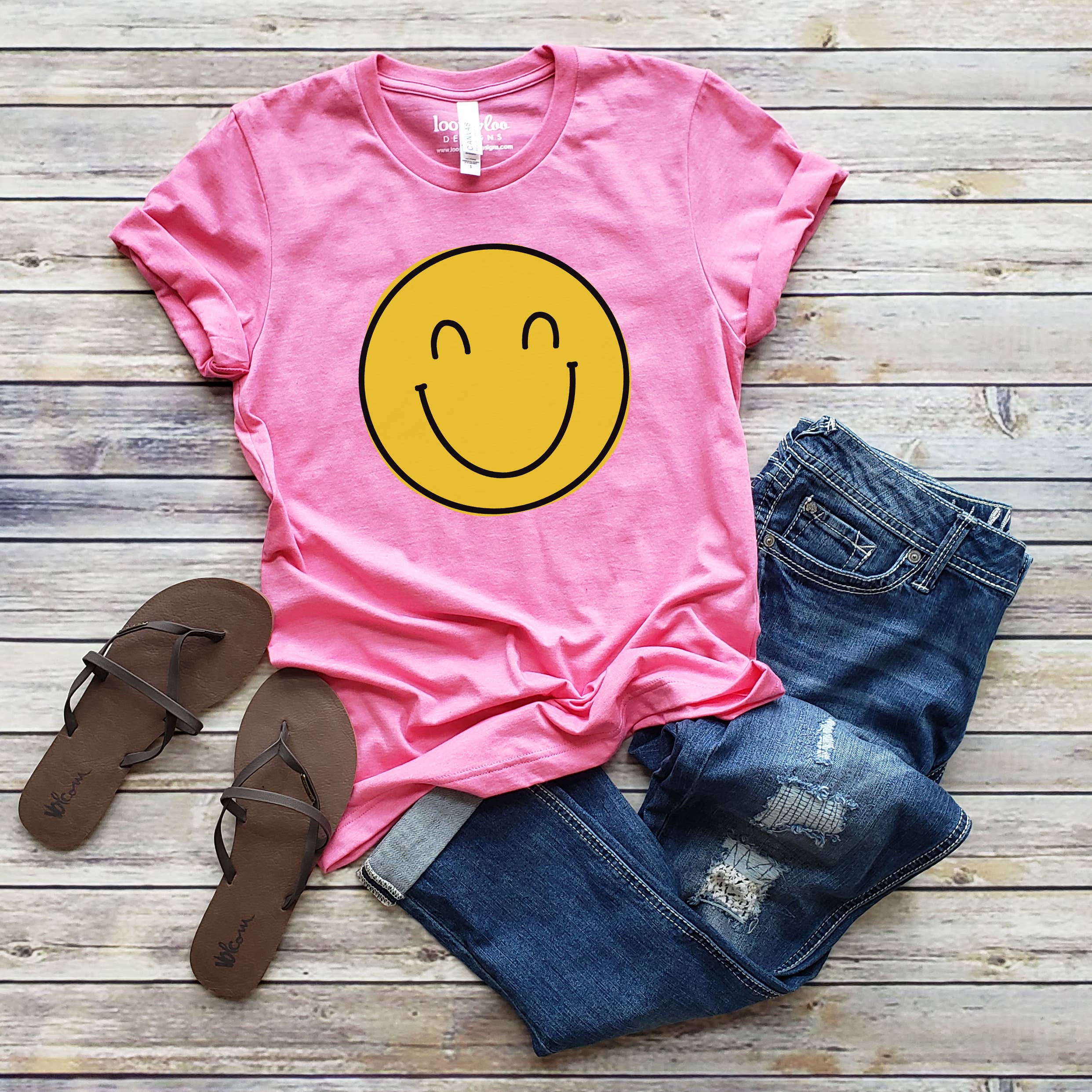 Happy Face Tee | Sizes XS-2XL Hoodie, Sweatshirt | PodTeesHub.com