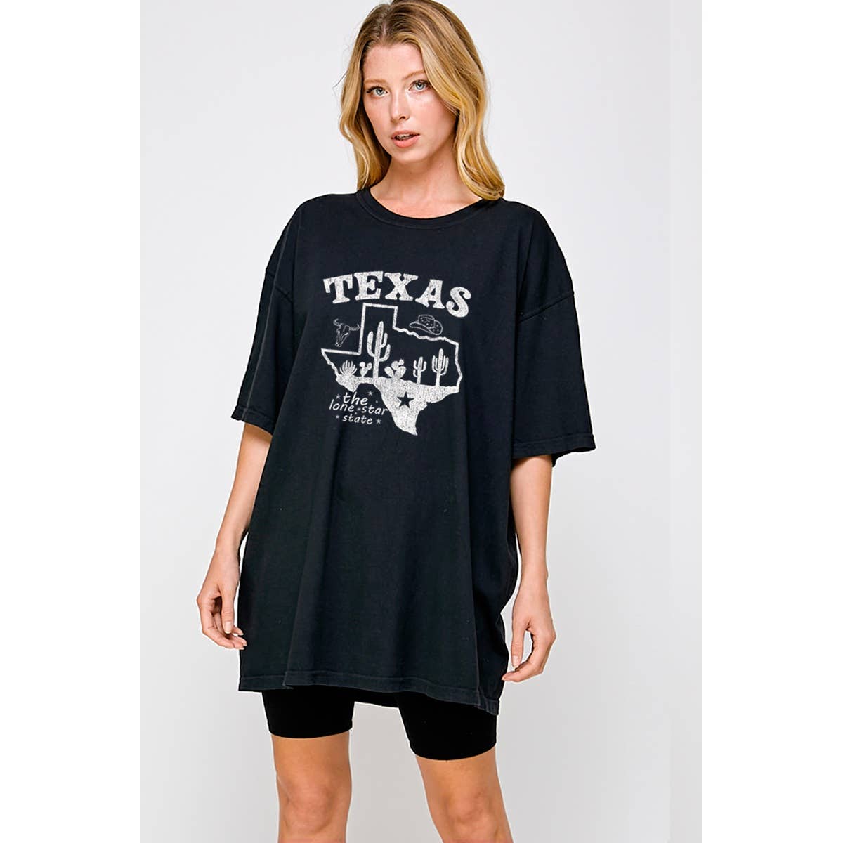 Texas Vintage Graphic Oversized Tee Hoodie, Sweatshirt | PodTeesHub.com