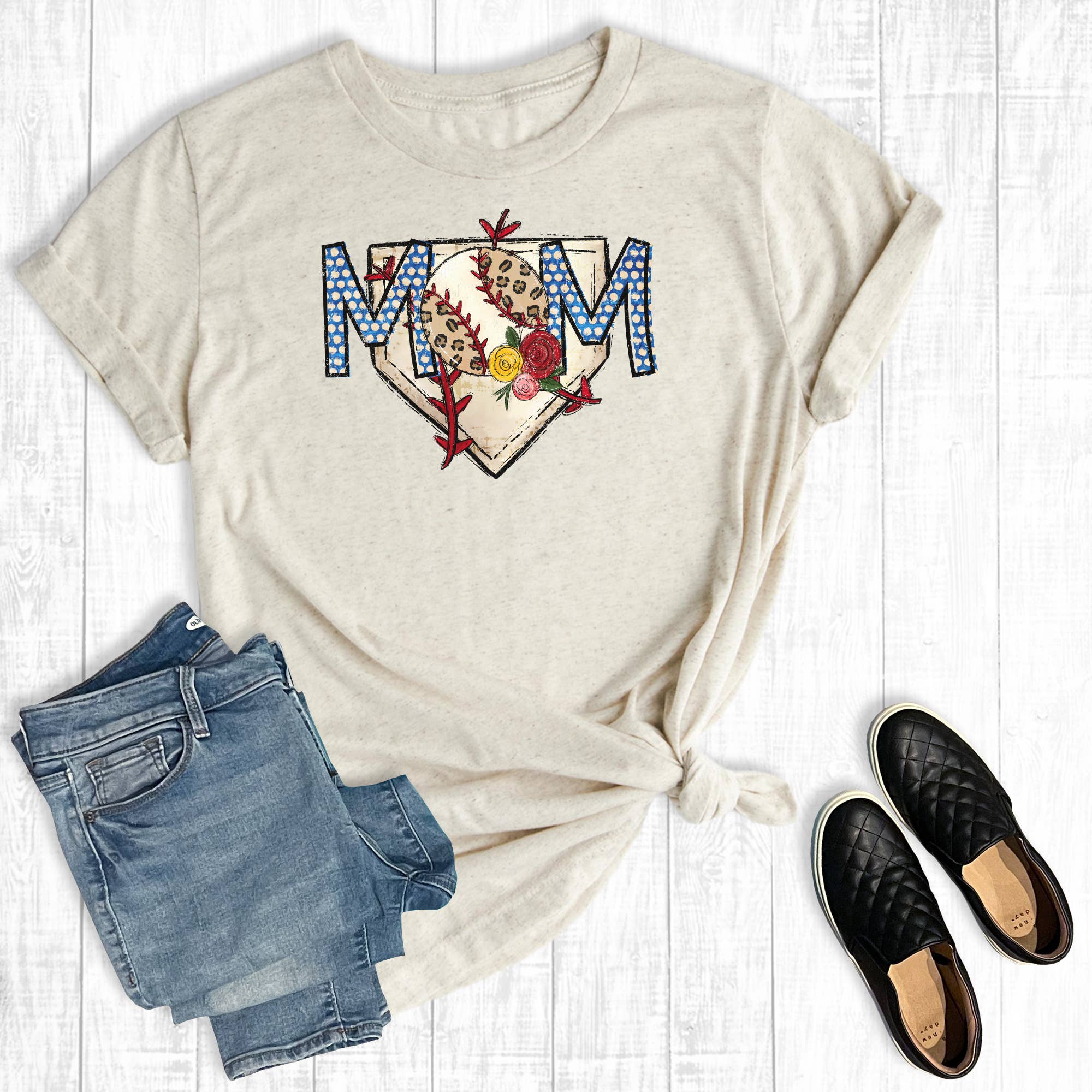 Leopard Home Plate Baseball Mom Graphic Tee Hoodie, Sweatshirt | PodTeesHub.com