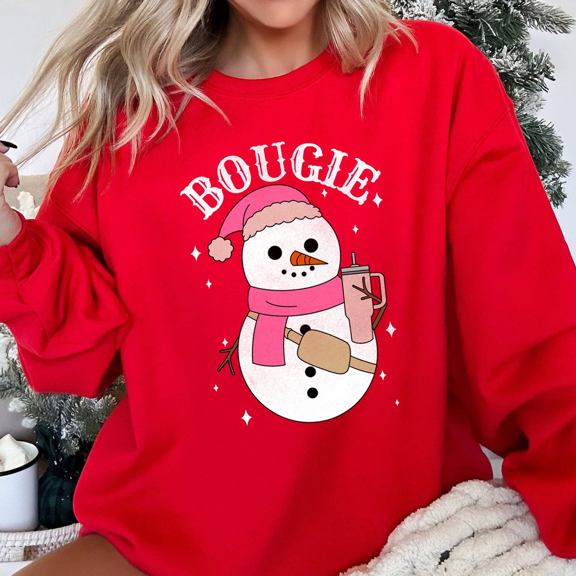 Bougie Snowman, Christmas, Boojee Sweatshirt T-Shirts, Hoodie | PodTeesHub.com