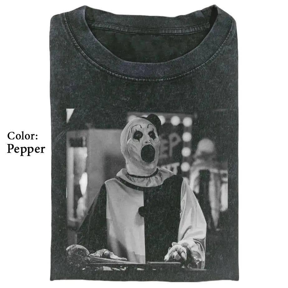 Terrifier Art the Clown Graphic T-Shirt, Scary Horror Tee Hoodie, Sweatshirt | PodTeesHub.com