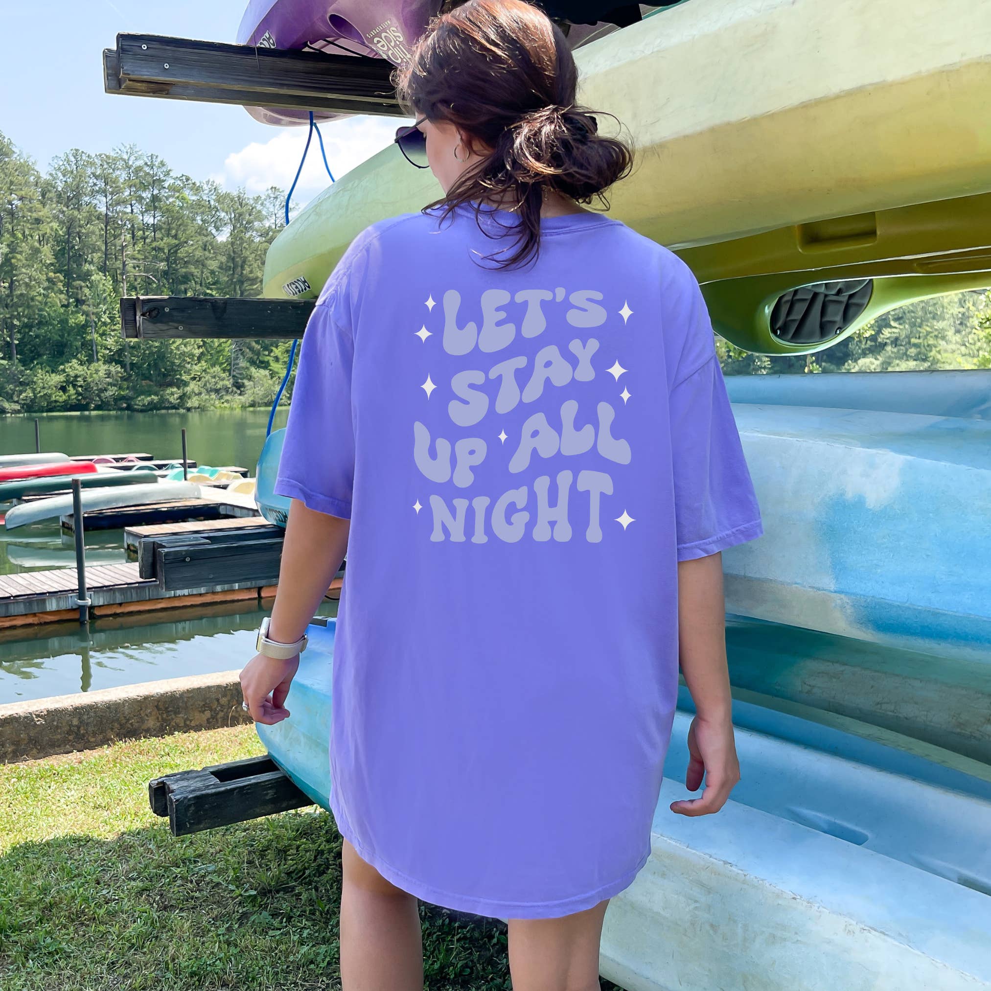 Let's Stay Up All Night  Tee | Sizes S-2XL Hoodie, Sweatshirt | PodTeesHub.com