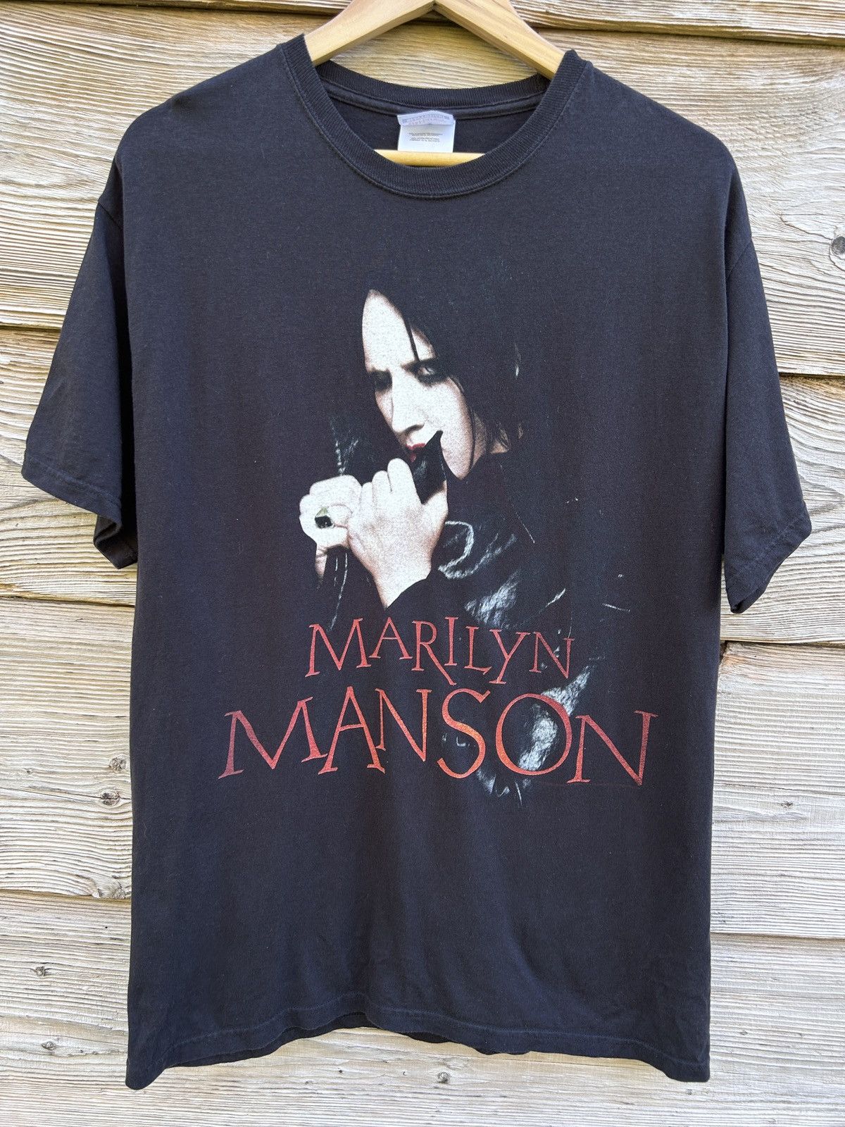 Band Tees 00s Vintage Marilyn Manson 2008 Short Sleeve Band T Shirt Hoodie, Sweatshirt | PodTeesHub.com