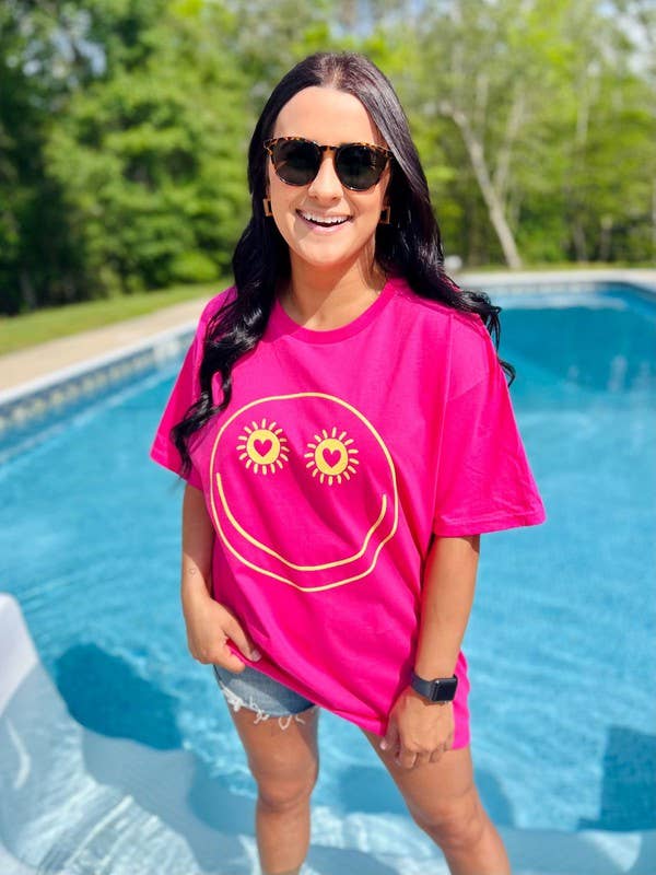 Sun Heart Eyes Happy Glitter Tee Hoodie, Sweatshirt | PodTeesHub.com