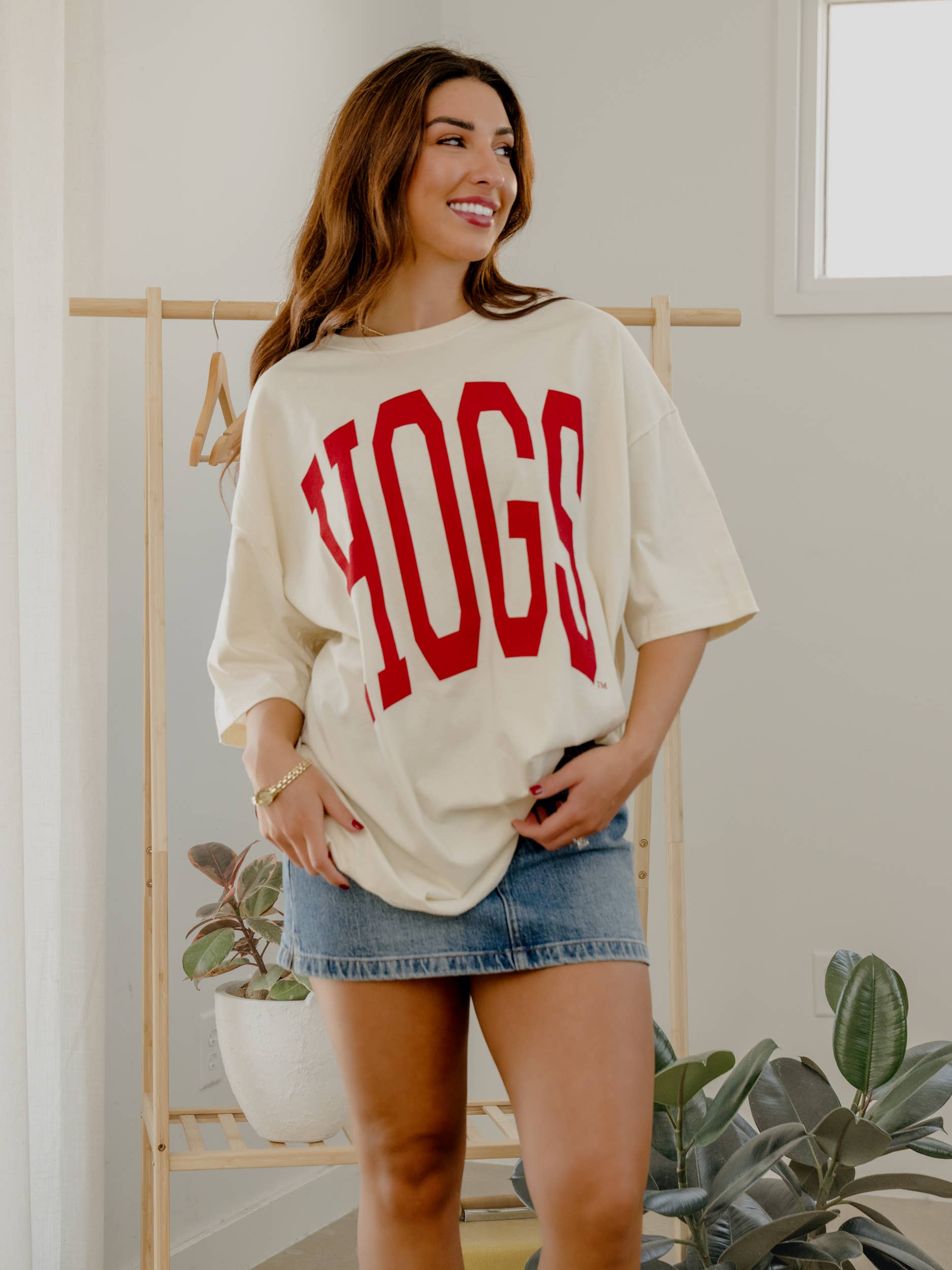 Arkansas Razorbacks Hogs Tall Boy Off White One Size Tee Hoodie, Sweatshirt | PodTeesHub.com