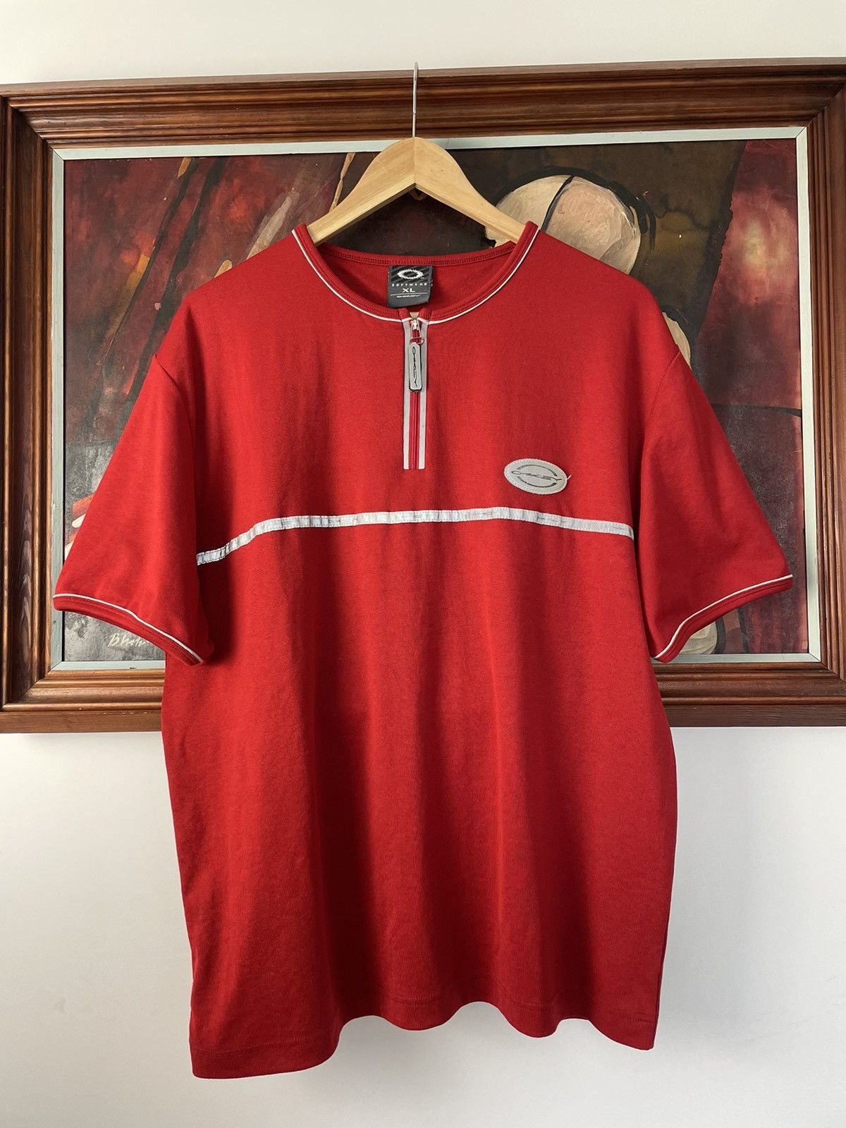 Oakley Vintage 1 4 Zip Sport Tee Made In Usa Red Hype Rare Hoodie, Sweatshirt | PodTeesHub.com