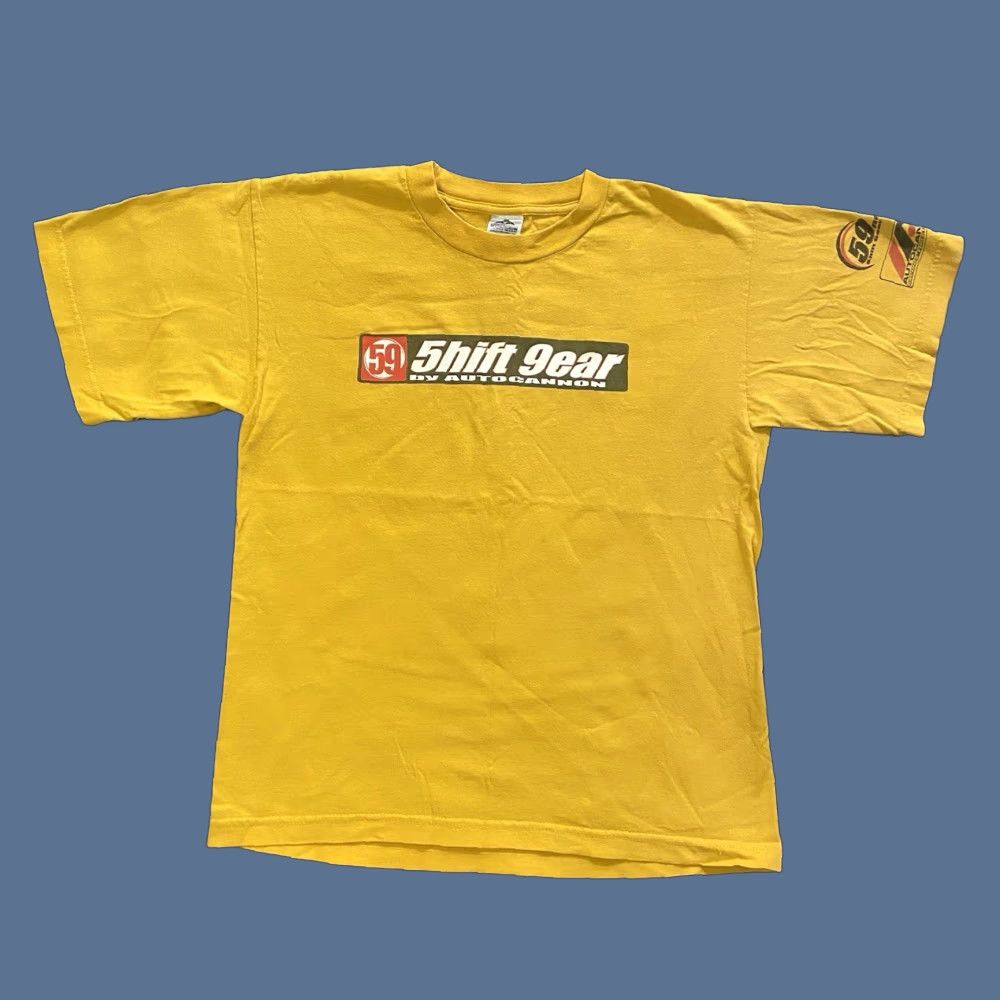 Vintage Alstyle Apparel Activewear T Shirt Yellow Graphic Print 90s Anime Cars Youth Xl Men Hoodie, Sweatshirt