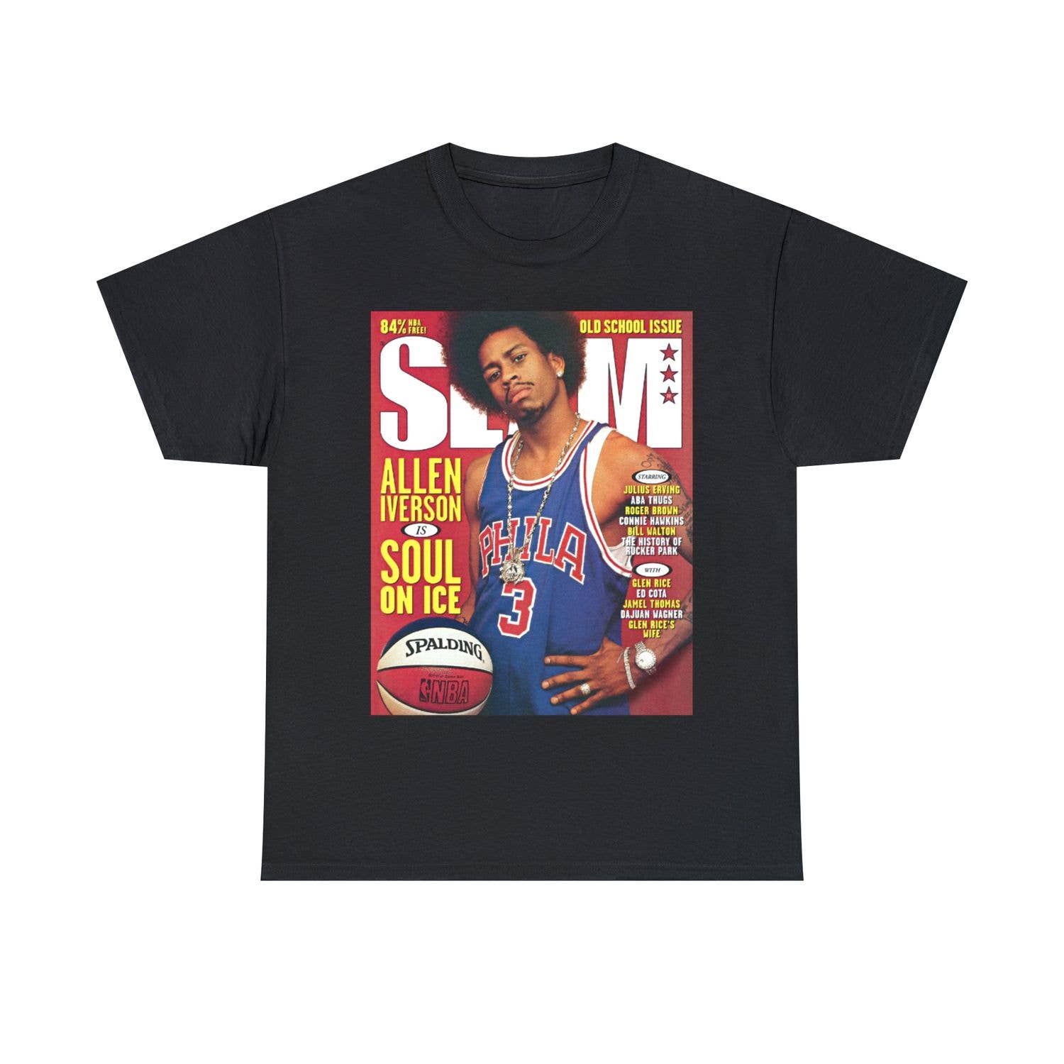 Slam Cover Tee Shirt - Philadelphia 76Ers Allen Iverson Hoodie, Sweatshirt | PodTeesHub.com
