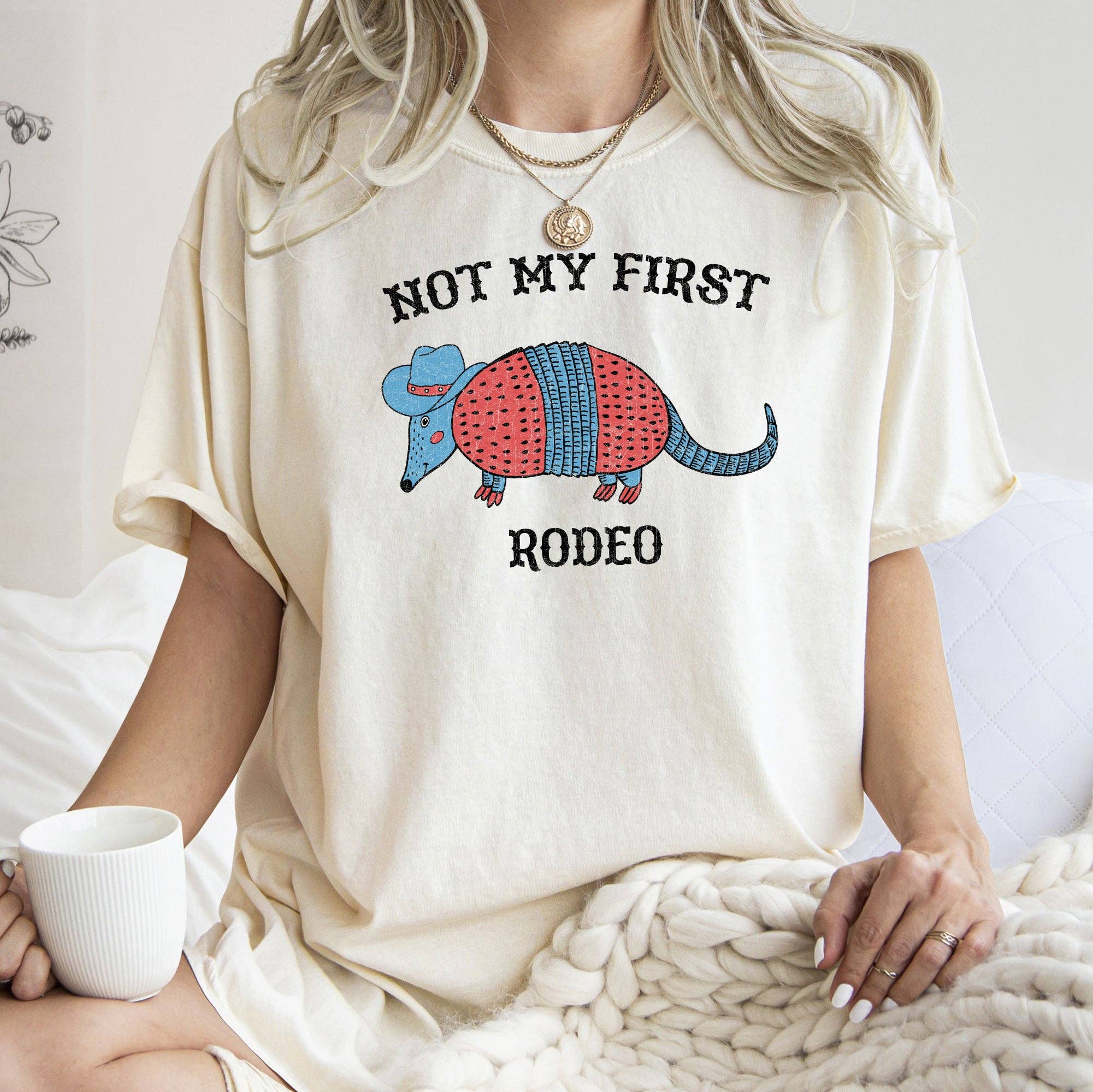 Not My First Rodeo, Cowboy Armadillo, Cute, Tshirt Hoodie, Sweatshirt | PodTeesHub.com