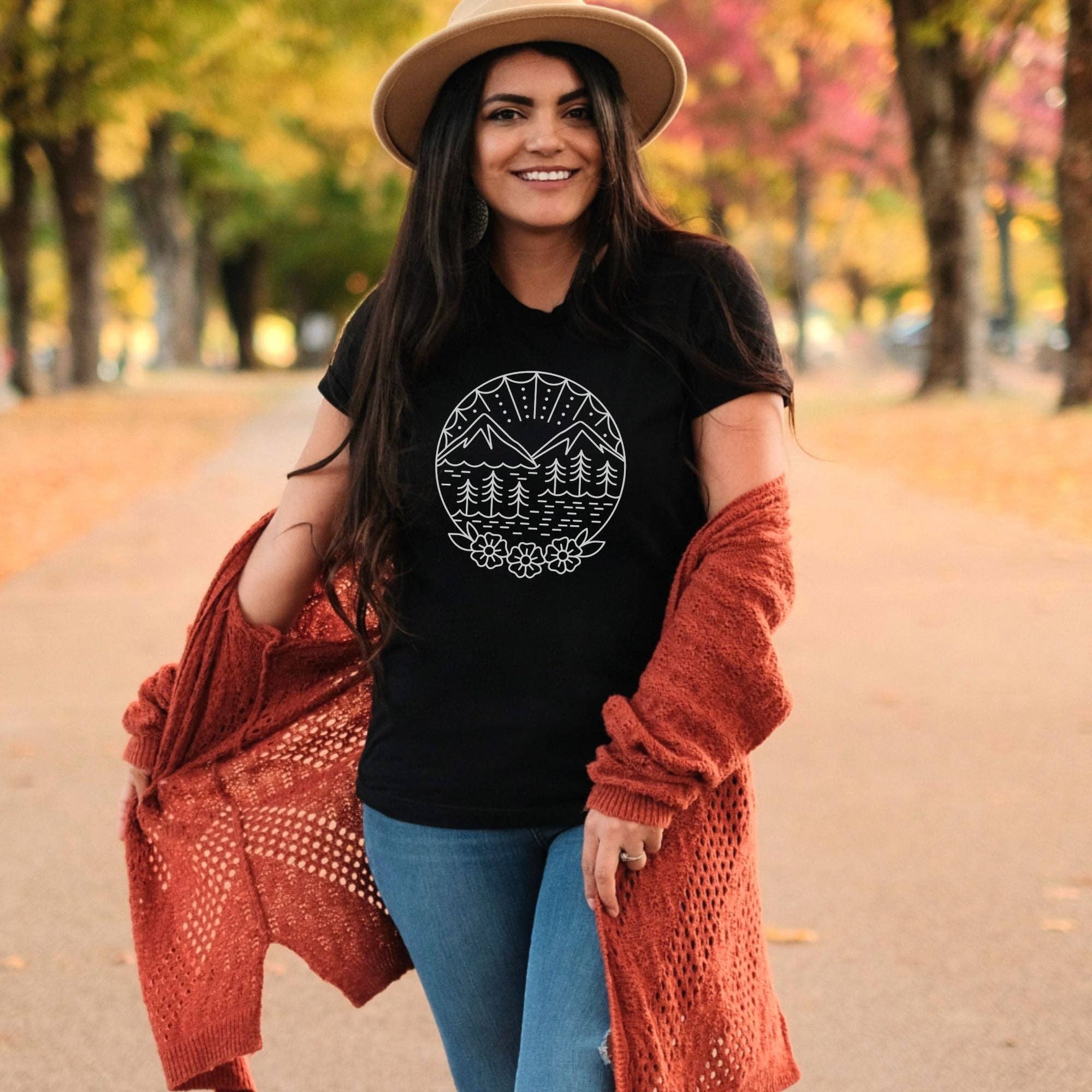 Traditional Mountain Tshirt For Women *Unisex Fit*073 Hoodie, Sweatshirt | PodTeesHub.com