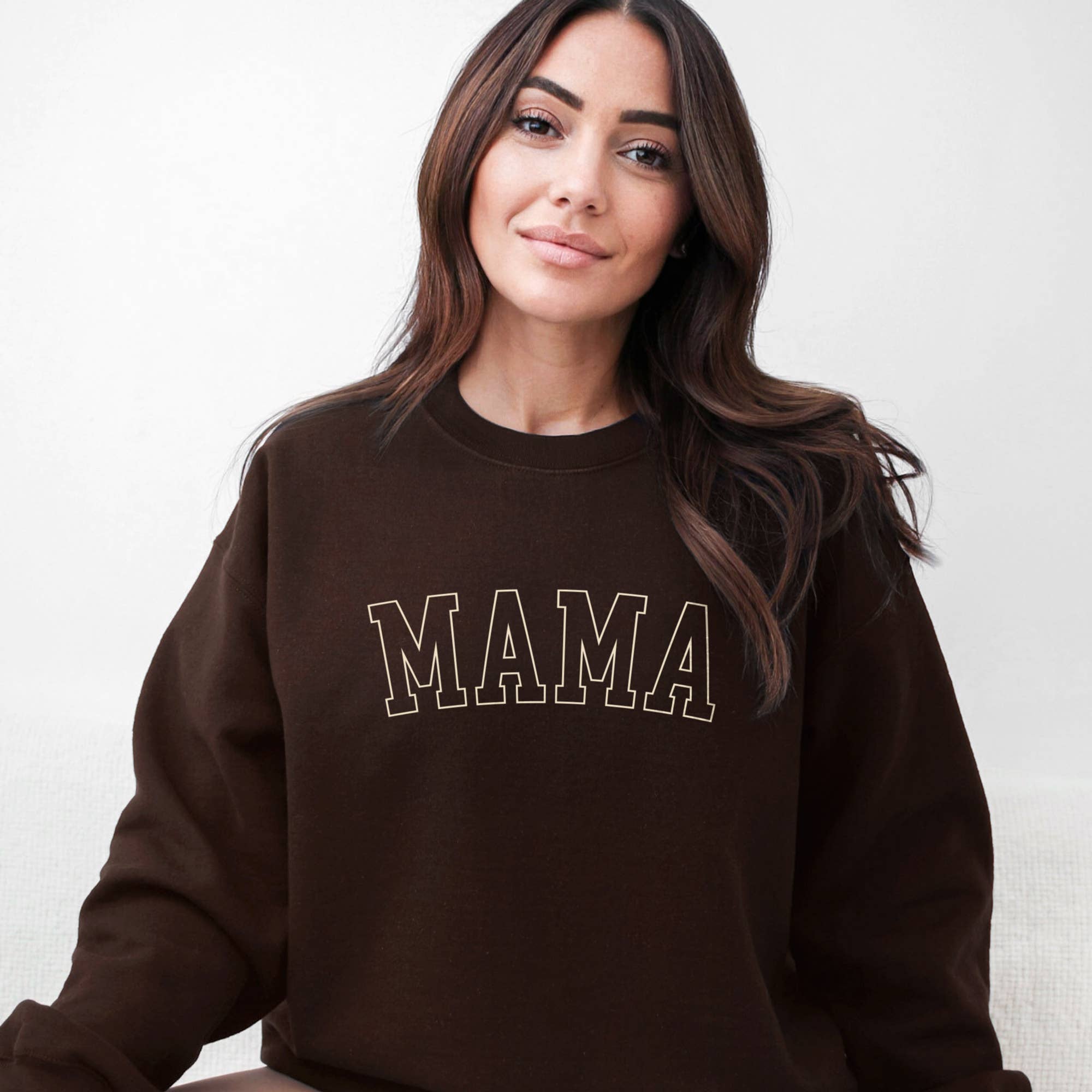 Mama Crewneck Two-Tone Sweatshirt T-Shirts, Hoodie | PodTeesHub.com