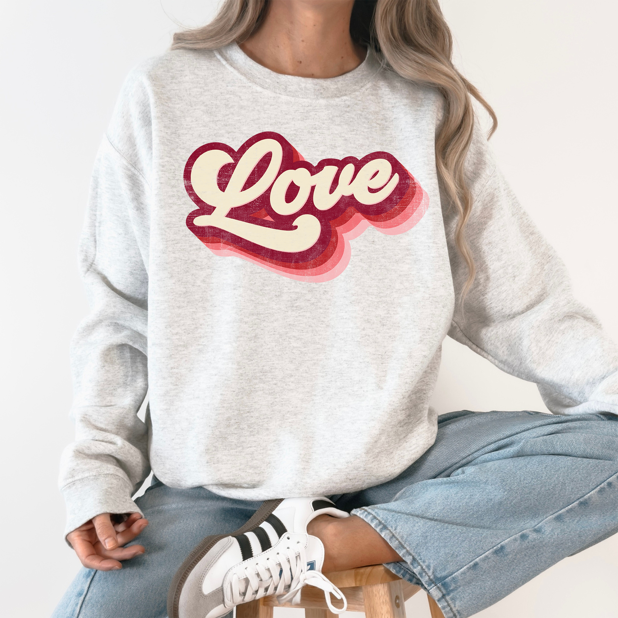 Retro Love, Vintage Valentine's Day Sweatshirt T-Shirts, Hoodie | PodTeesHub.com