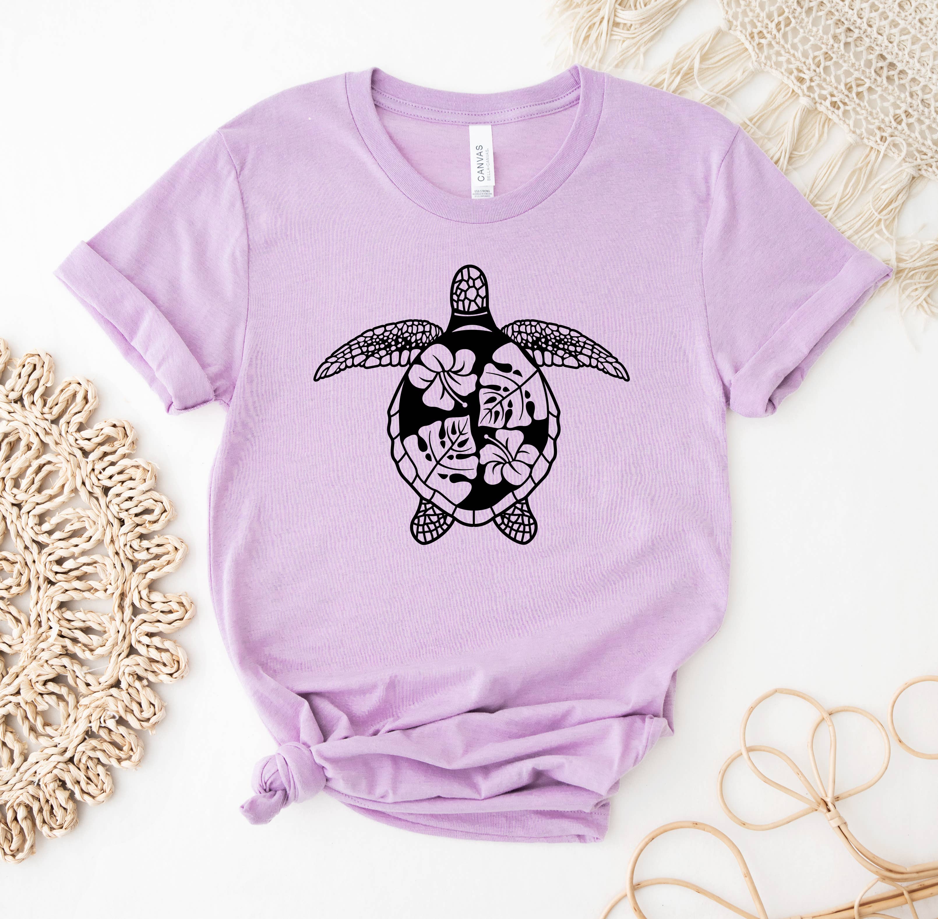 Floral Turtle T-Shirt Hoodie, Sweatshirt | PodTeesHub.com