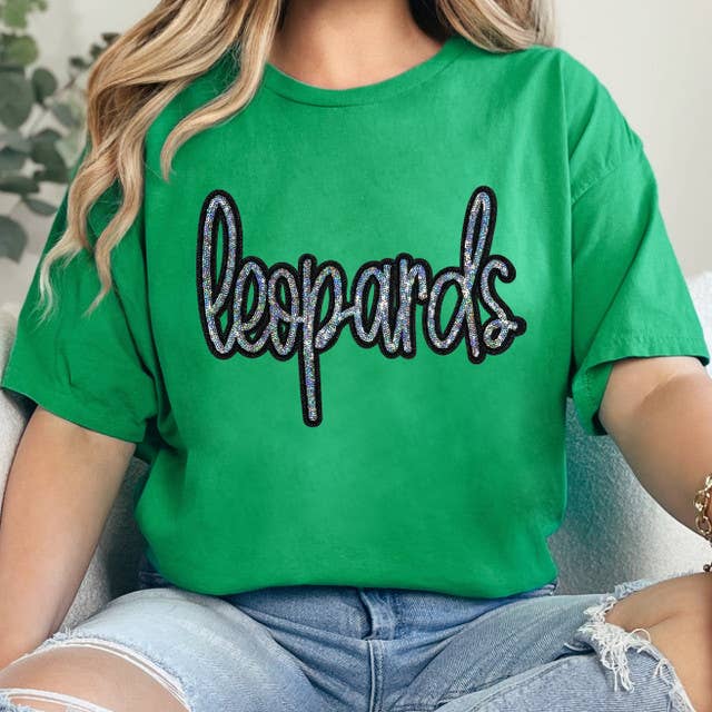 Leopards Sequin Patch Irish Green Everyday Tee Hoodie, Sweatshirt | PodTeesHub.com